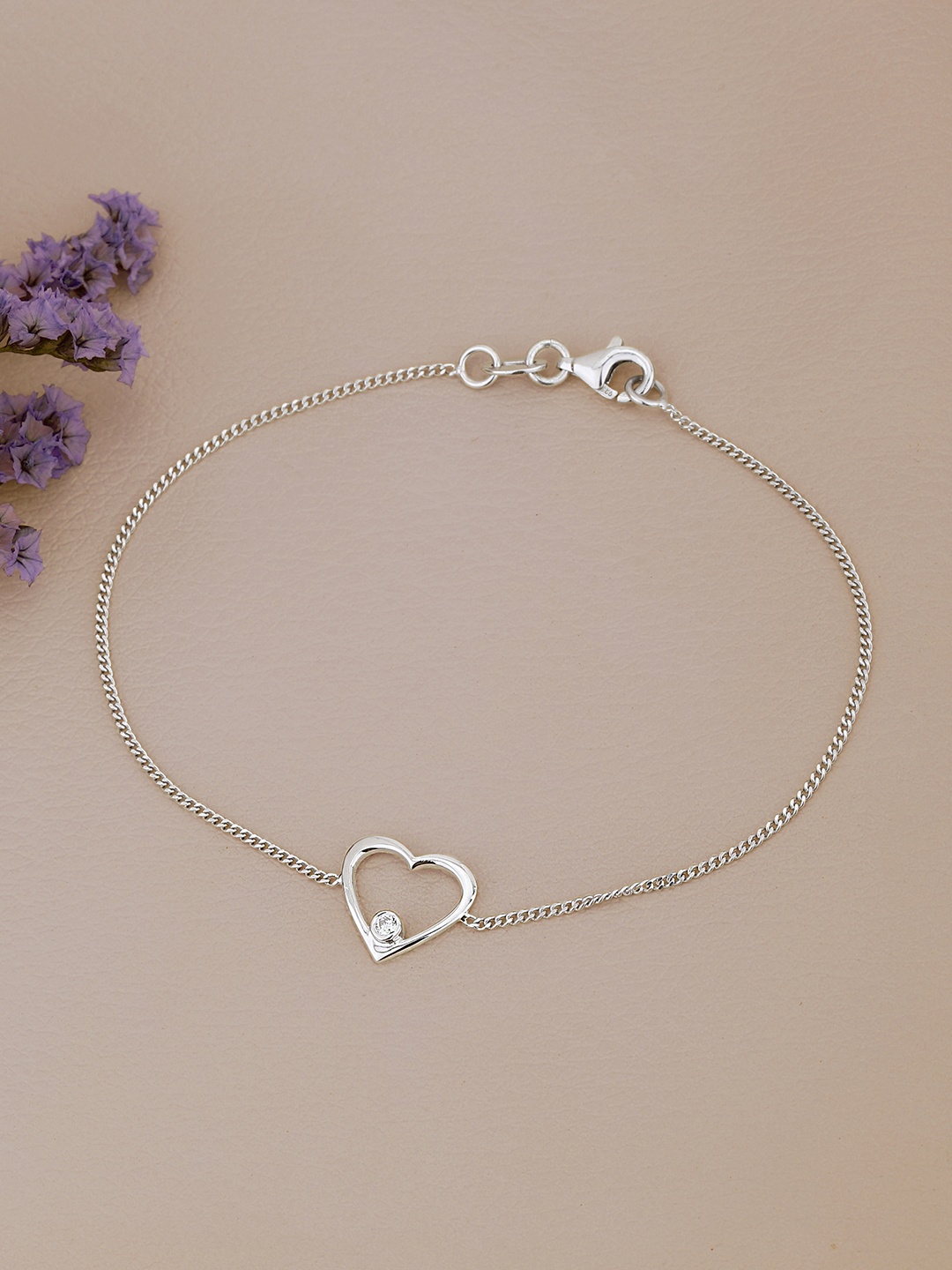 Carlton London Women 925 Sterling Silver Cubic Zirconia Rhodium-Plated Link Bracelet
Carlton London Women 925 Sterling Silver Cubic Zirconia Rhodium-Plated Link Bracelet
