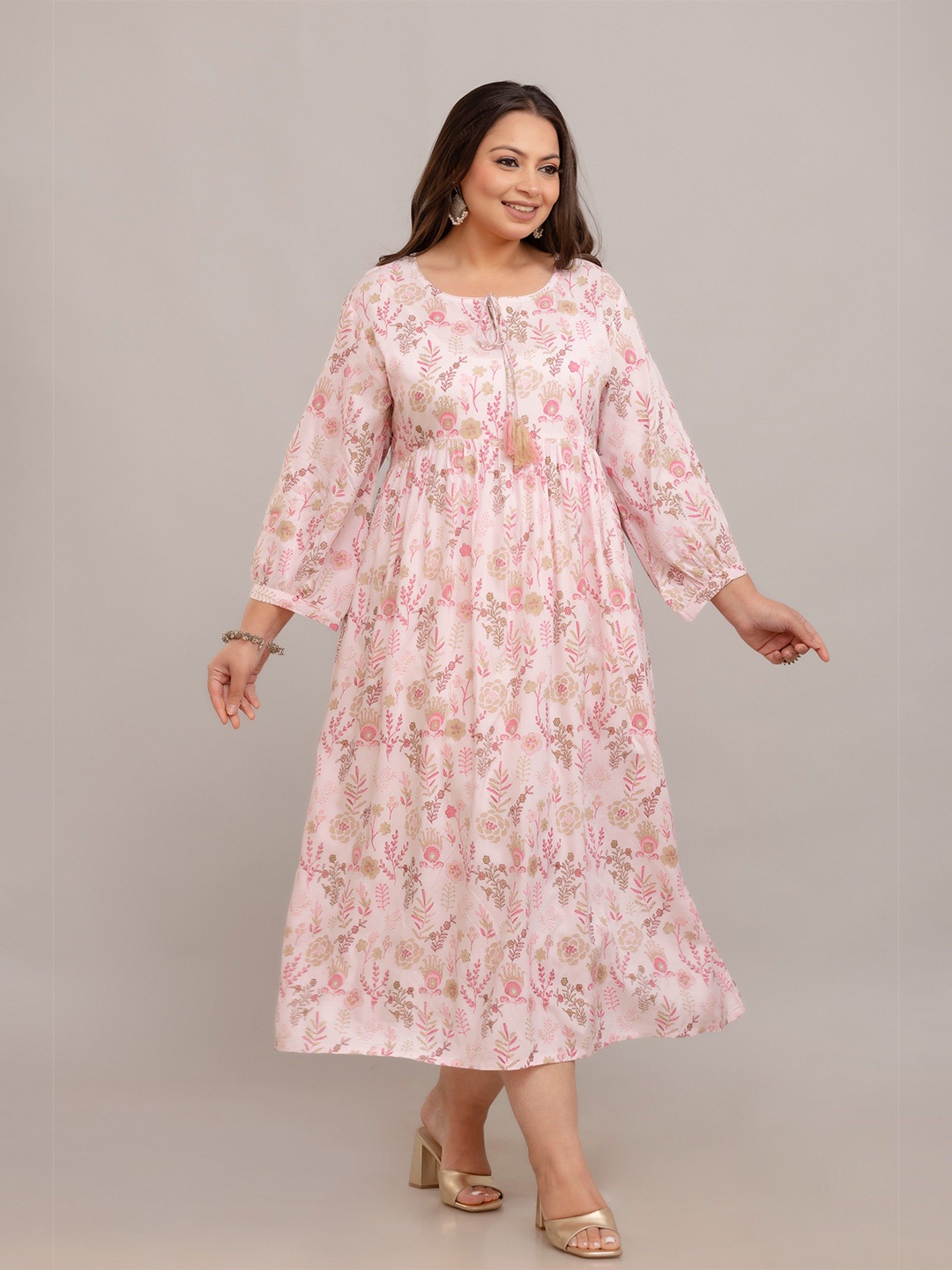 Fashion Zest Women Plus Size Floral Printed Tie-Up Neck Fit and Flare Midi Dress, Pink
Fashion Zest Women Plus Size Floral Printed Tie-Up Neck Fit and Flare Midi Dress, Pink