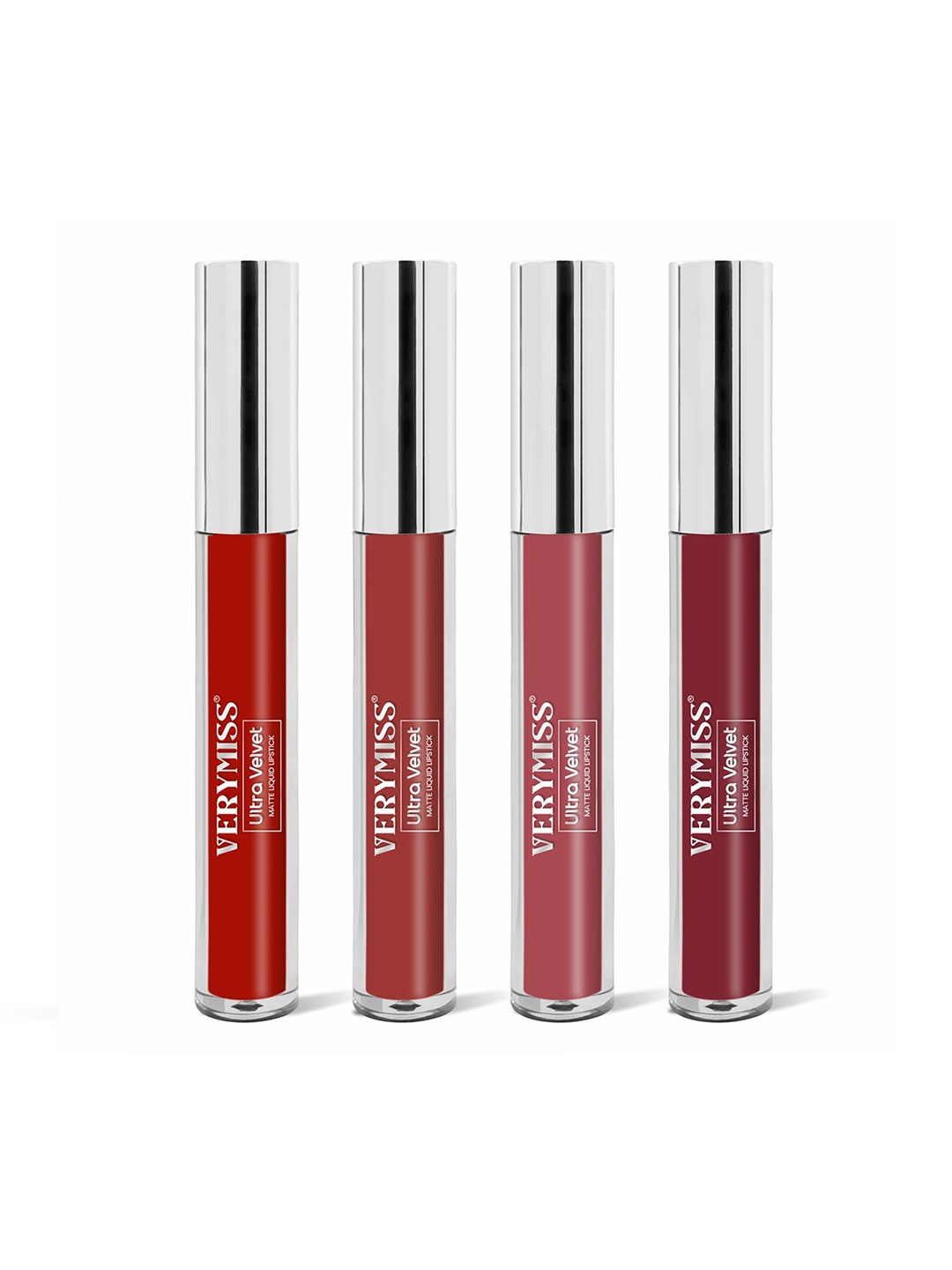 VERYMISS Set of 4 Long Stay Velvet Matte - Non Transfer Lip Color Combo - 2-2.6 ml Each, Red
VERYMISS Set of 4 Long Stay Velvet Matte - Non Transfer Lip Color Combo - 2-2.6 ml Each, Red