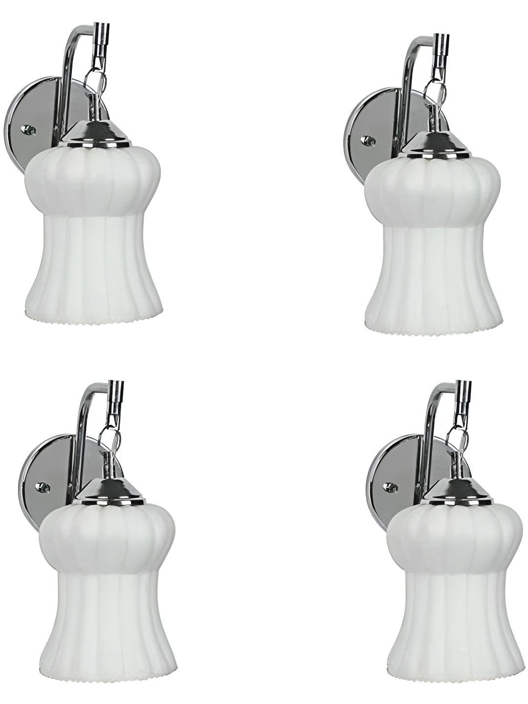 Afast Silver-Toned & White 4 Pieces Textured Contemporary Bell Shaped Metal Wall Lamps
Afast Silver-Toned & White 4 Pieces Textured Contemporary Bell Shaped Metal Wall Lamps