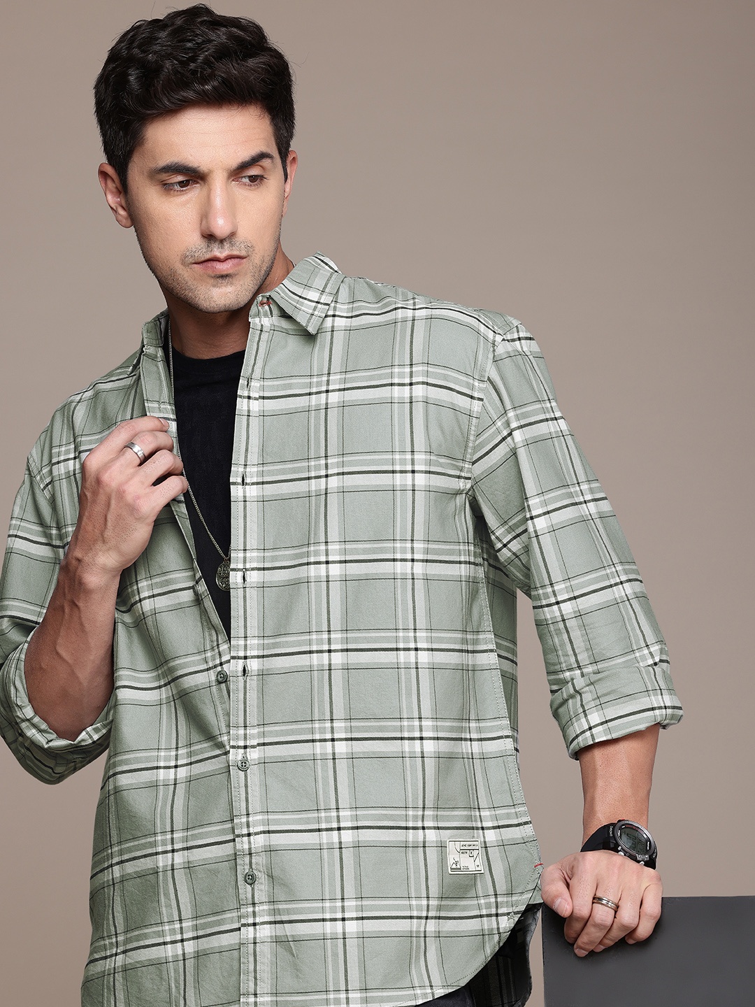 The Roadster Life Co. Tartan Checks Opaque Pure Cotton Relaxed Fit Casual Shirt, Green
The Roadster Life Co. Tartan Checks Opaque Pure Cotton Relaxed Fit Casual Shirt, Green
