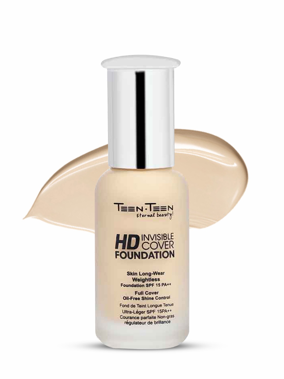 TEEN TEEN COSMETICS HD Invisible Cover SPF 15PA++ Foundation - 40 ml NWarm Nude 02, Beige
TEEN TEEN COSMETICS HD Invisible Cover SPF 15PA++ Foundation - 40 ml NWarm Nude 02, Beige
