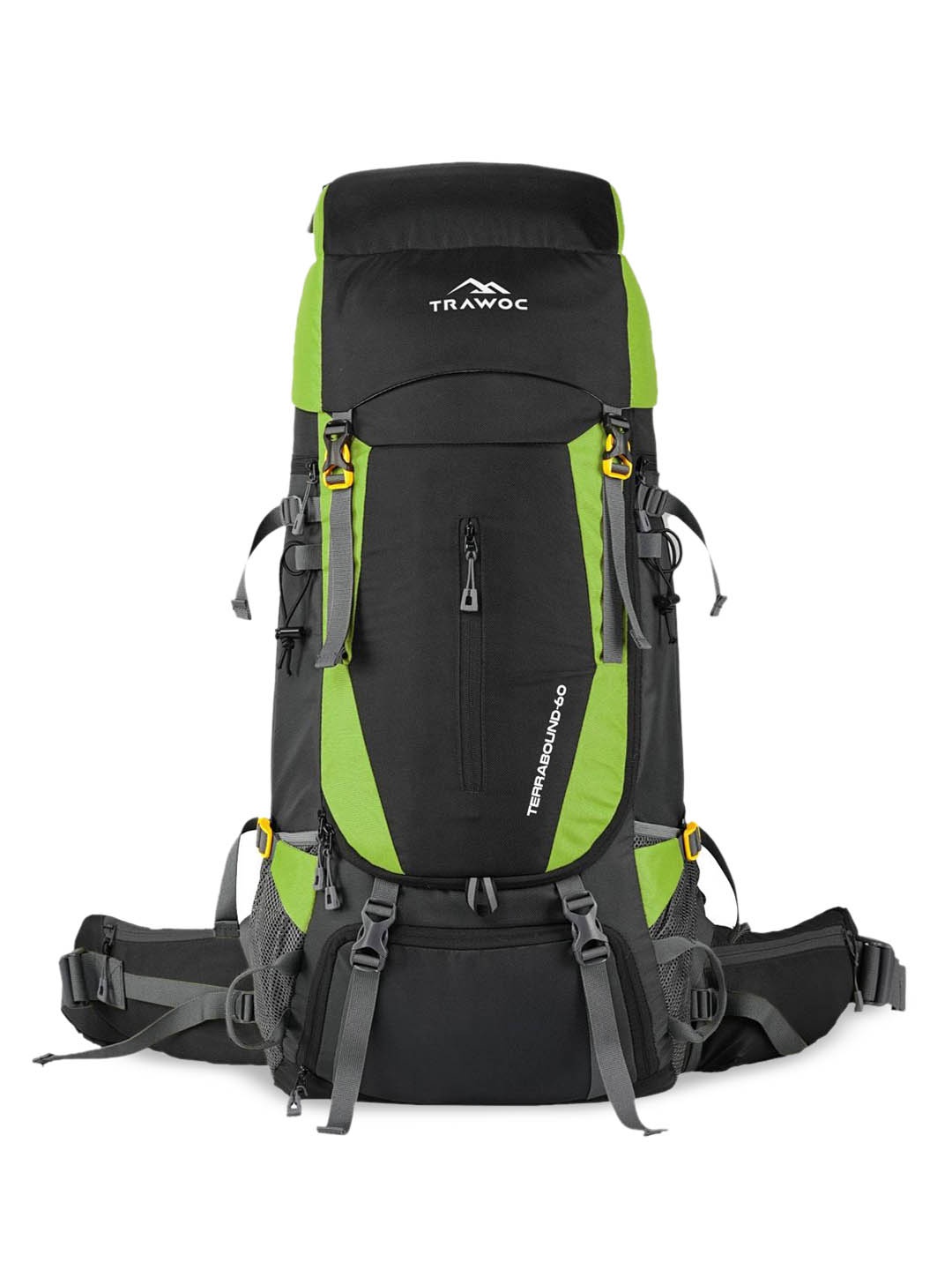 TRAWOC TERRABOUND solid 60L travel backpack with laptop compartment and rain cover, Black
TRAWOC TERRABOUND solid 60L travel backpack with laptop compartment and rain cover, Black