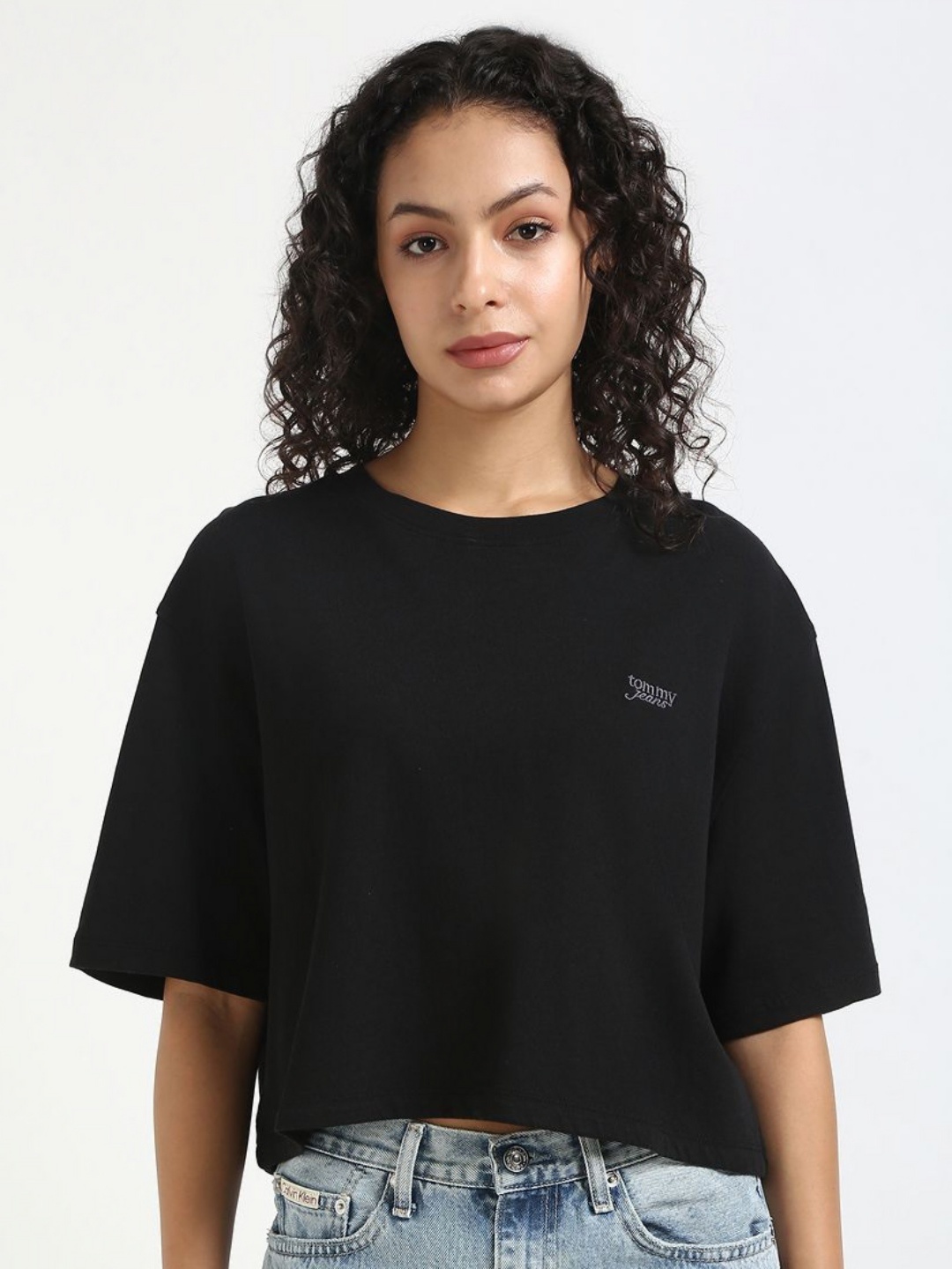 Tommy Hilfiger Women Typography Printed Round Neck Cotton Relaxed Fit T-shirt, Black
Tommy Hilfiger Women Typography Printed Round Neck Cotton Relaxed Fit T-shirt, Black
