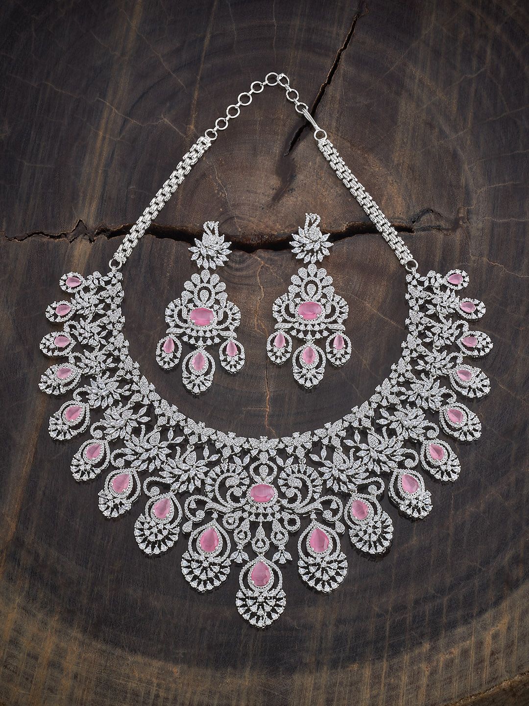 Kushal's Fashion Jewellery Rhodium Plated Cubic Zirconia Studded Jewellery Set, Silver
Kushal's Fashion Jewellery Rhodium Plated Cubic Zirconia Studded Jewellery Set, Silver