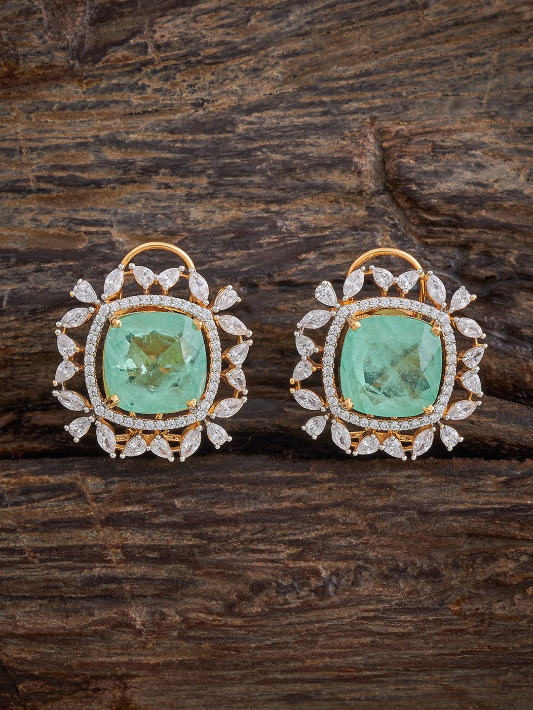 Kushal's Fashion Jewellery Rhodium Plating Geometric Shaped Zircon Studs Earrings, Green
Kushal's Fashion Jewellery Rhodium Plating Geometric Shaped Zircon Studs Earrings, Green