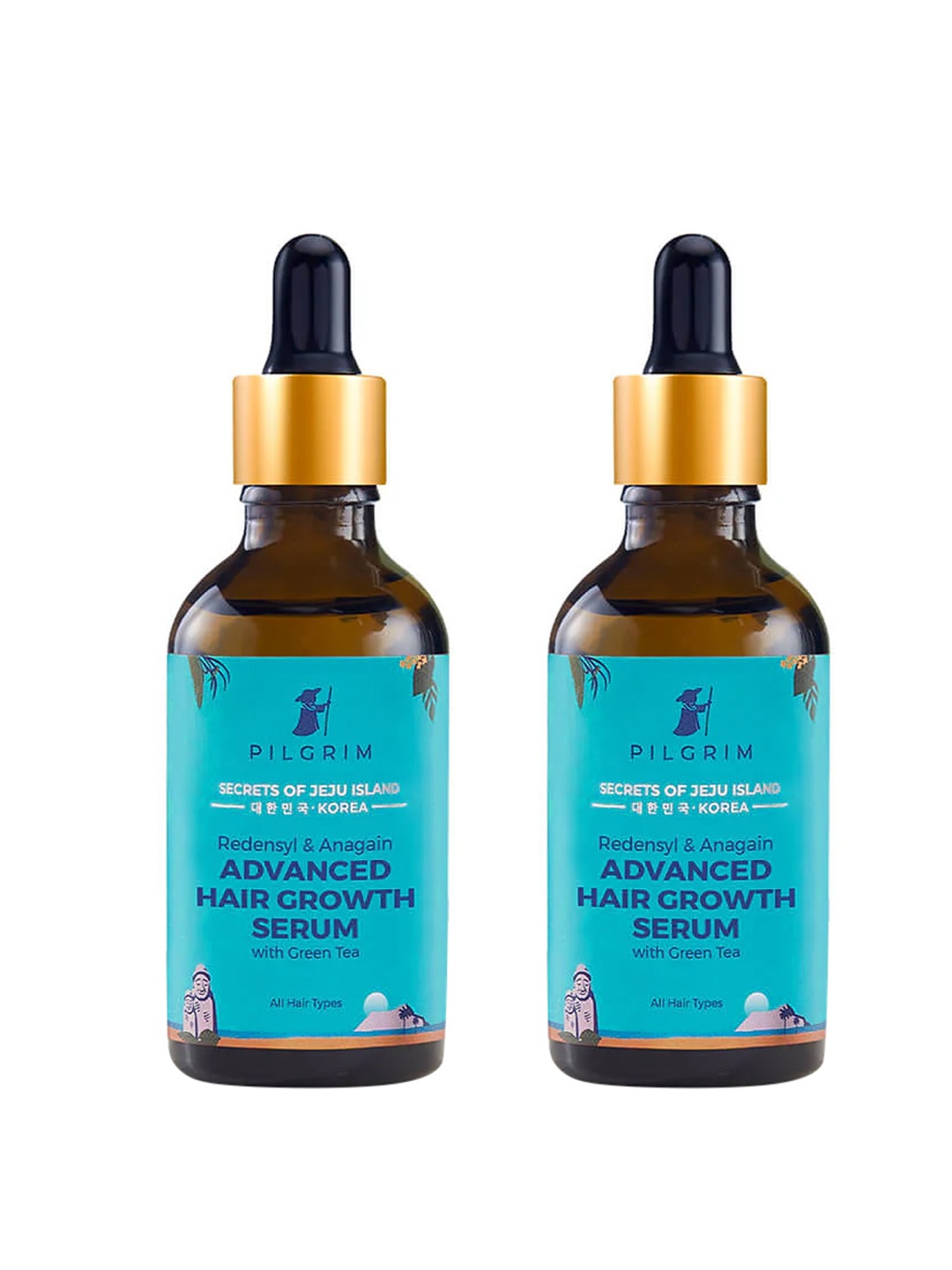 Pilgrim Set of 2 Advanced Hair Growth Serum with Redensyl & Anagain - 50 ml each, Teal
Pilgrim Set of 2 Advanced Hair Growth Serum with Redensyl & Anagain - 50 ml each, Teal