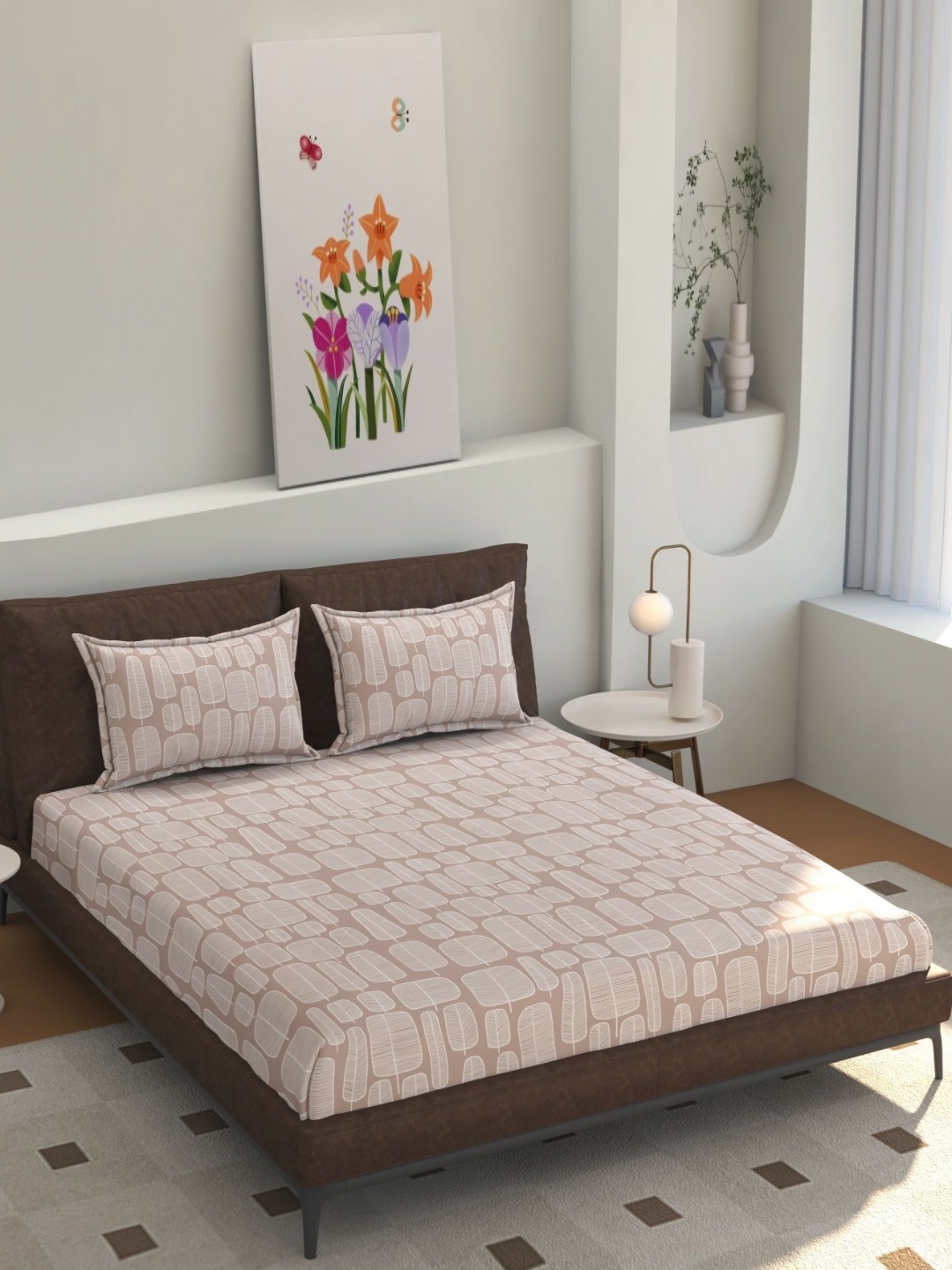 Florida Beige & White Floral Printed 200 TC Queen Bedsheet Set 1.82 m x 1.95 m
Florida Beige & White Floral Printed 200 TC Queen Bedsheet Set 1.82 m x 1.95 m