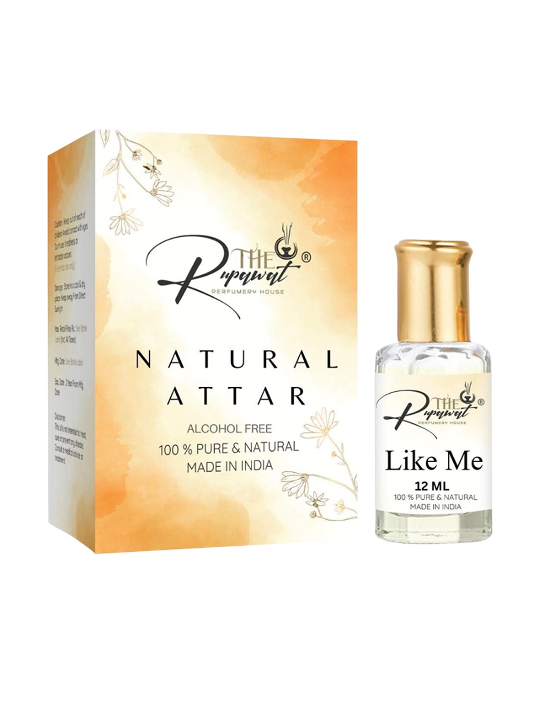 THE RUPAWAT Perfumery House Like Me Natural & Alcohol Free Attar - 12 ml, Transparent
THE RUPAWAT Perfumery House Like Me Natural & Alcohol Free Attar - 12 ml, Transparent