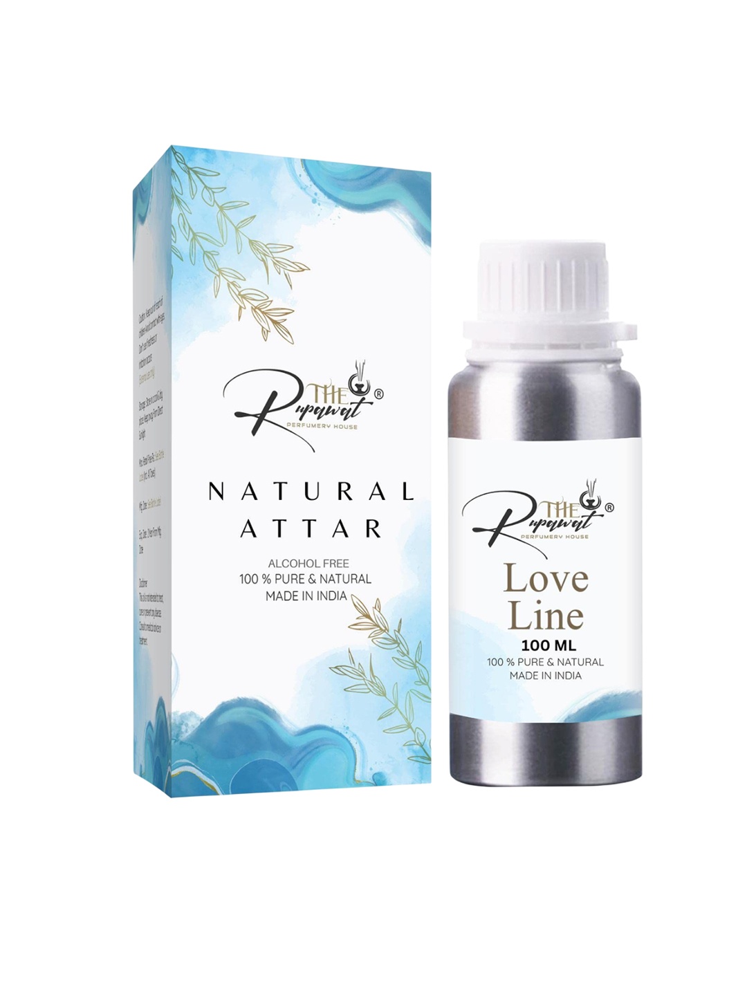 THE RUPAWAT Perfumery House Love Line Natural & Alcohol-Free Attar - 100 ml, Transparent
THE RUPAWAT Perfumery House Love Line Natural & Alcohol-Free Attar - 100 ml, Transparent