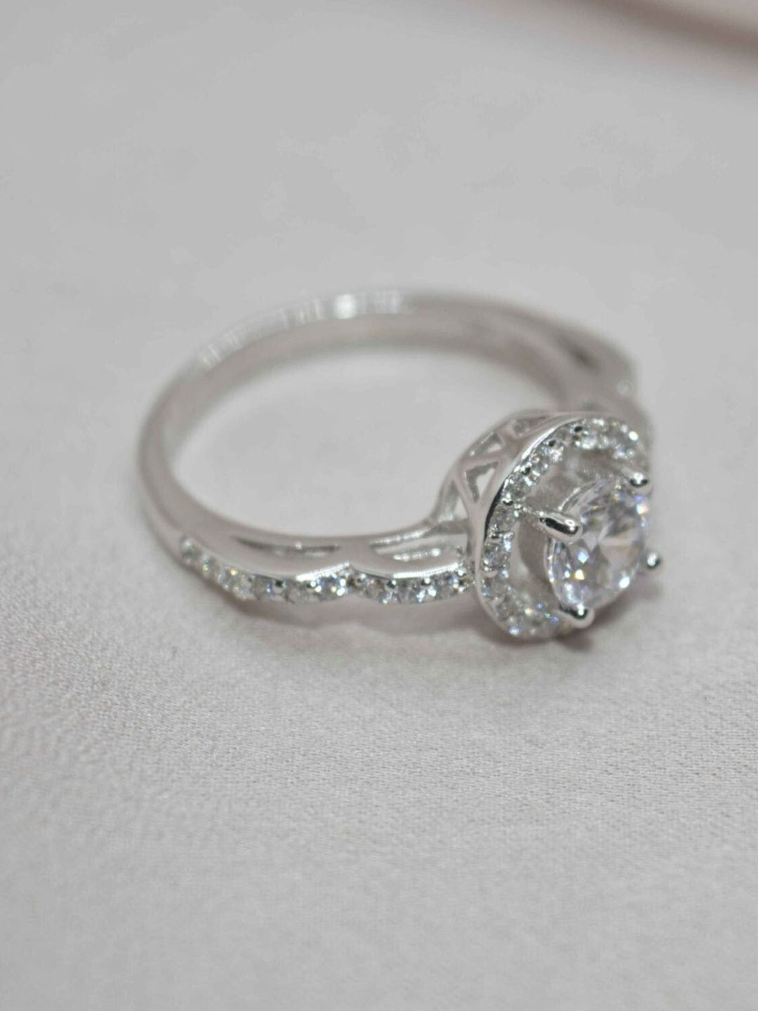 Luxevogue Sparkling Starburst Halo Sterling Silver Rhodium-Plated Finger Ring, White
Luxevogue Sparkling Starburst Halo Sterling Silver Rhodium-Plated Finger Ring, White