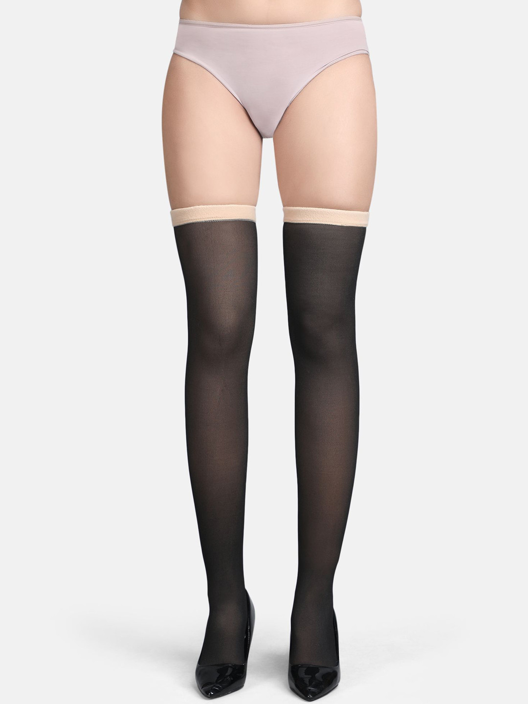 N2S NEXT2SKIN Women Dual-Tone Thermal Thigh High Stockings, Black
N2S NEXT2SKIN Women Dual-Tone Thermal Thigh High Stockings, Black