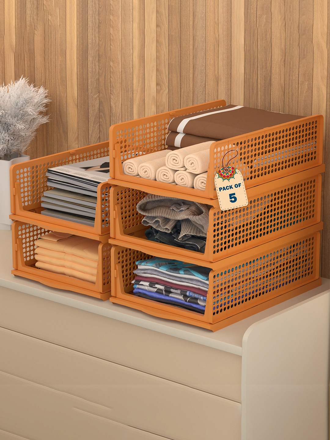 Kuber Industries Brown 5 Pieces Reusable Drawer Organisers Foldable Kids Clothes Storage
Kuber Industries Brown 5 Pieces Reusable Drawer Organisers Foldable Kids Clothes Storage