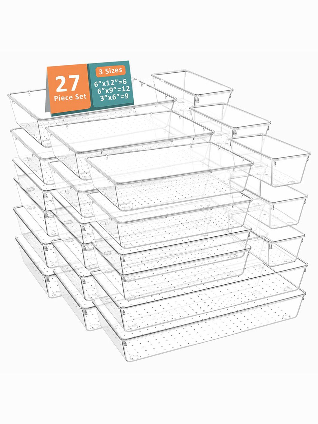 Kuber Industries Transparent 27 Pieces Drawer Organisers Dressing Table Cosmetics Makeup
Kuber Industries Transparent 27 Pieces Drawer Organisers Dressing Table Cosmetics Makeup