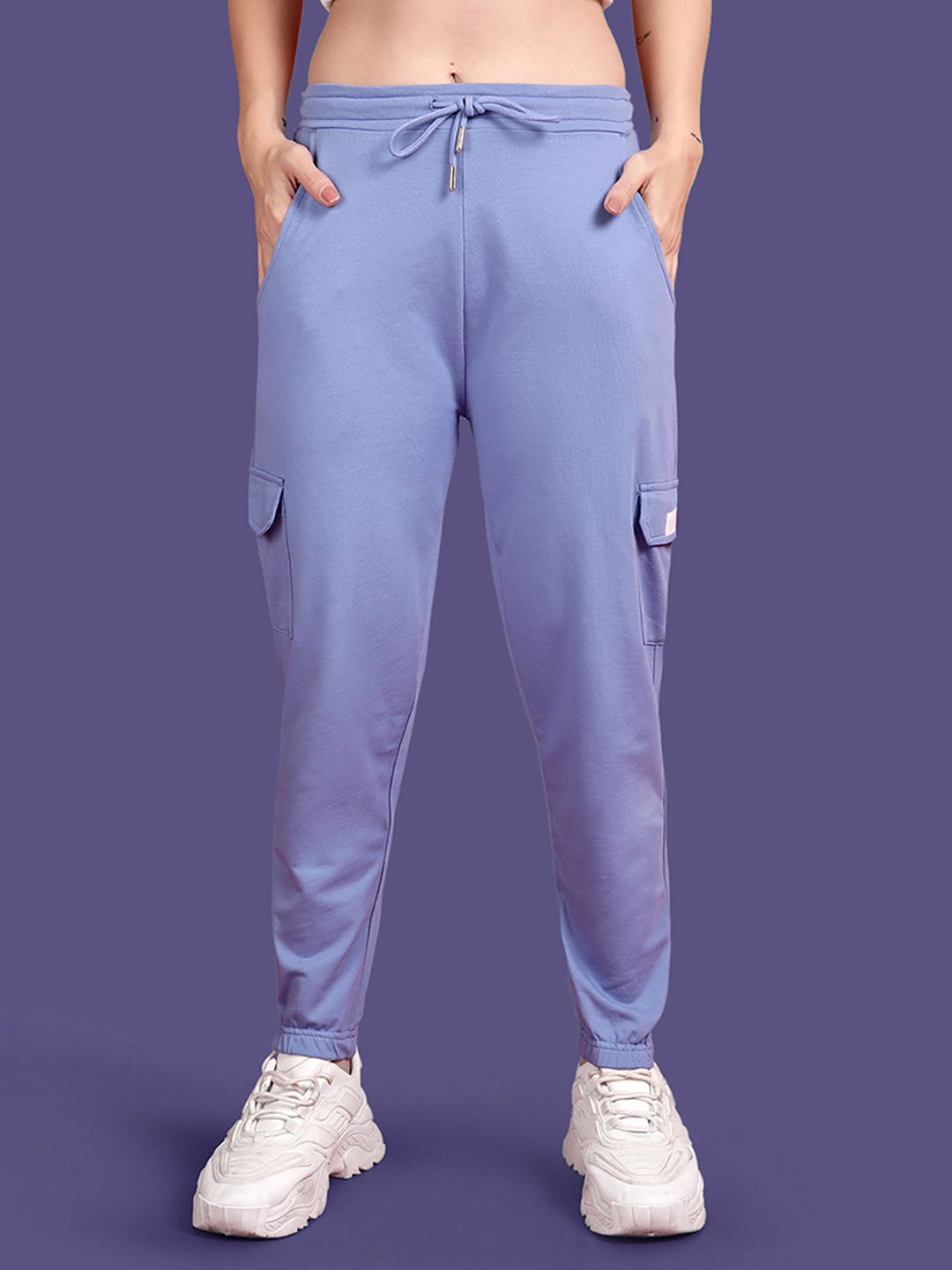 TWIN BIRDS Women Cotton Solid Mid Rise Joggers with Adjustable Fit & cargo Pockets, Blue
TWIN BIRDS Women Cotton Solid Mid Rise Joggers with Adjustable Fit & cargo Pockets, Blue