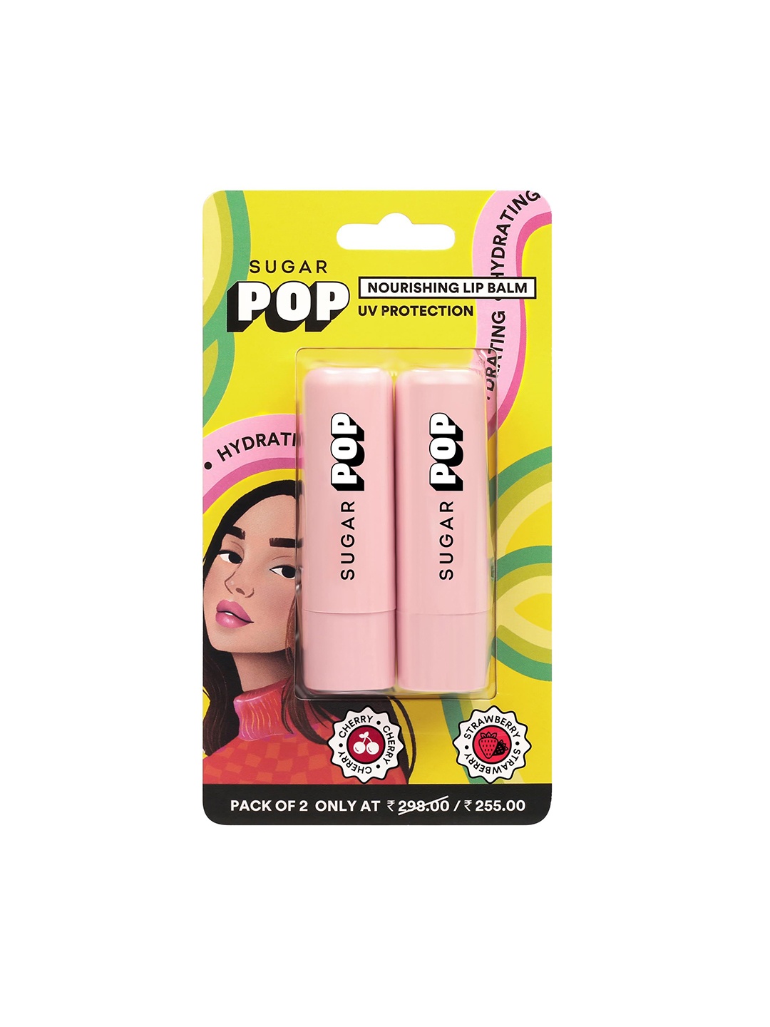 SUGAR POP Set Of 2 Nourishing Lip Balm Cherry and Strawberry (Blister Duo) - 4.5 g Each, Pink
SUGAR POP Set Of 2 Nourishing Lip Balm Cherry and Strawberry (Blister Duo) - 4.5 g Each, Pink