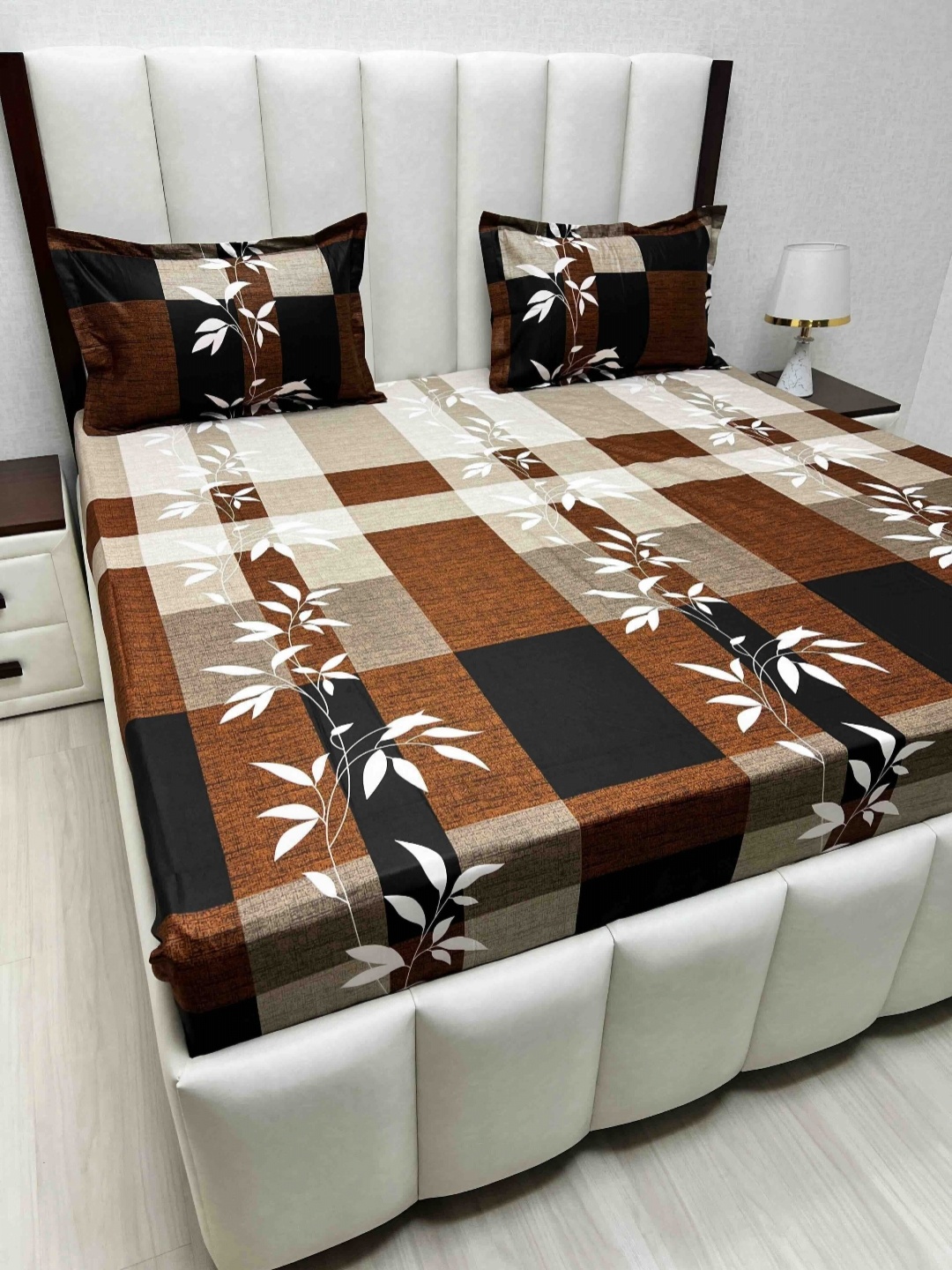 Pure Decor Velar Sib Brown Floral Printed Cotton 350 TC King Bedsheet Set 2.74 x 2.74 m
Pure Decor Velar Sib Brown Floral Printed Cotton 350 TC King Bedsheet Set 2.74 x 2.74 m