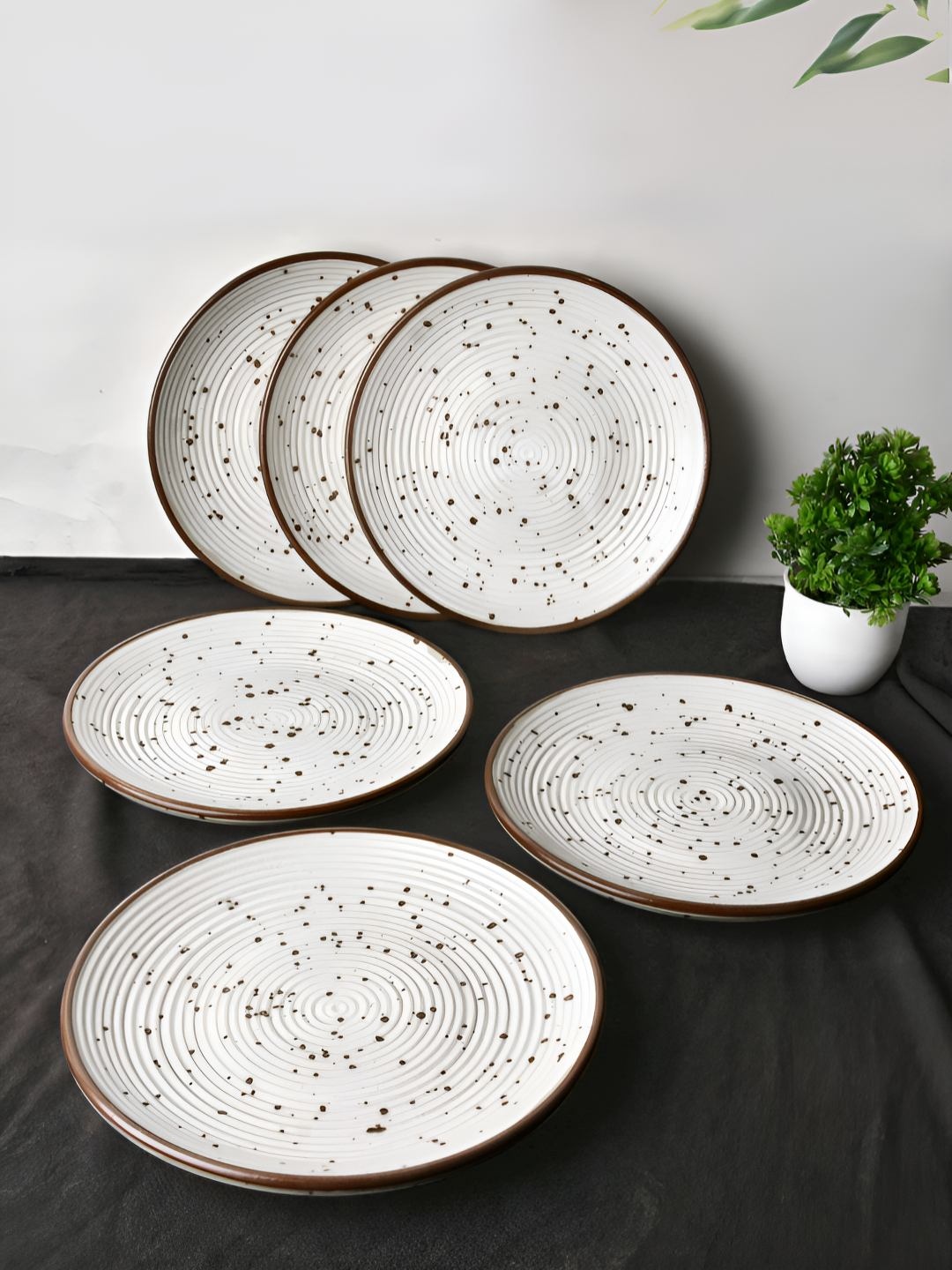 StyleMyWay Off White & Brown 6 Pieces Ceramic Dishwasher and Microwave Safe Quarter Plates
StyleMyWay Off White & Brown 6 Pieces Ceramic Dishwasher and Microwave Safe Quarter Plates
