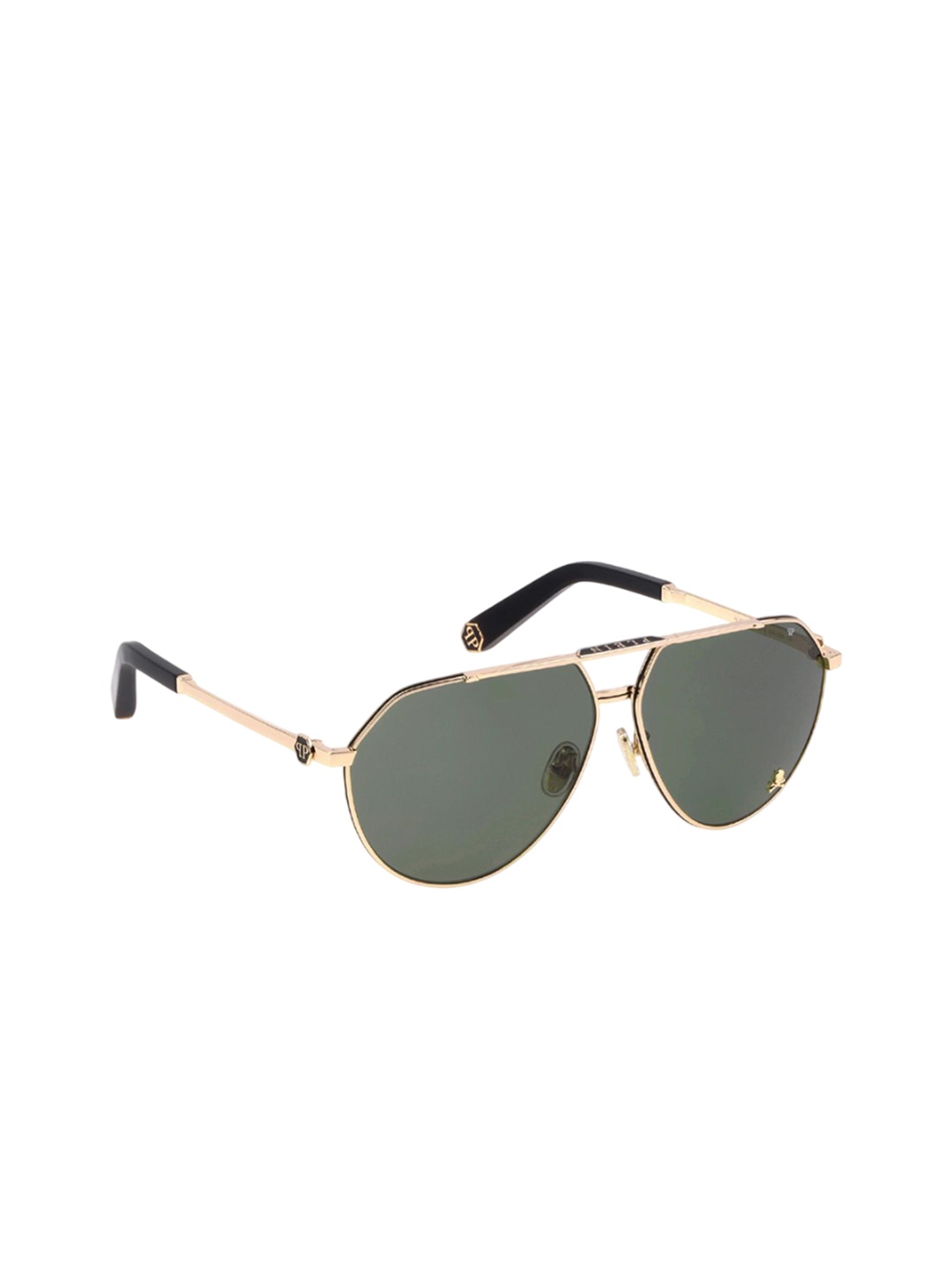PHILIPP PLEIN Men Aviator Sunglasses with UV Protected Lens SPP007M64302SG-Gold-Toned, Green
PHILIPP PLEIN Men Aviator Sunglasses with UV Protected Lens SPP007M64302SG-Gold-Toned, Green