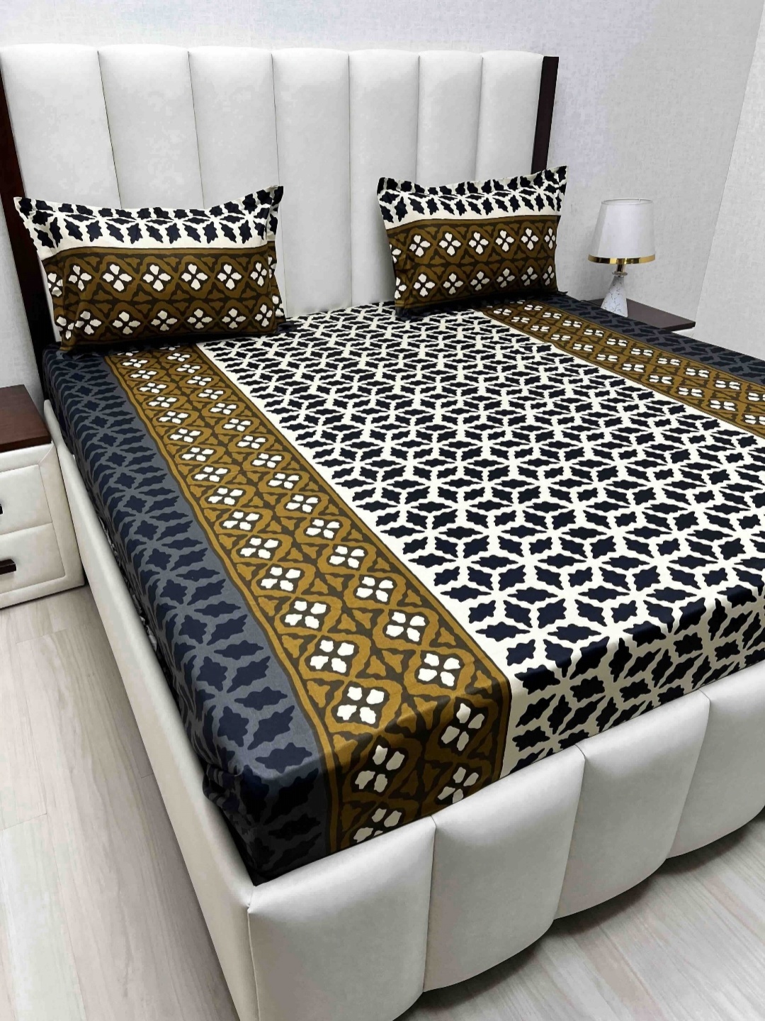 Pure Decor Velar Sib Brown Printed Pure Cotton 260 TC King Bedsheet Set 2.74 x 2.74 m
Pure Decor Velar Sib Brown Printed Pure Cotton 260 TC King Bedsheet Set 2.74 x 2.74 m