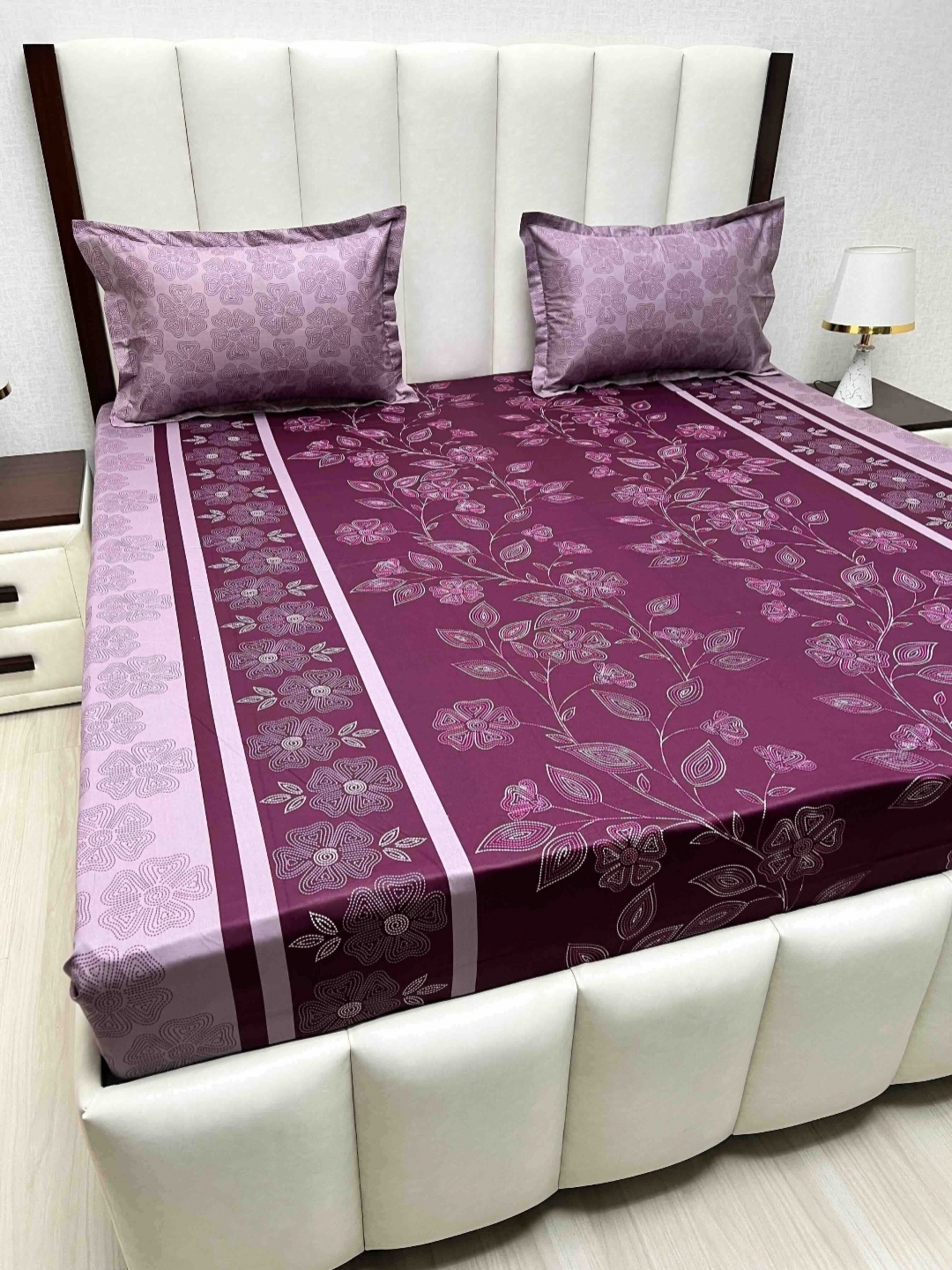Pure Decor Velar Sib Purple Printed Pure Cotton 250 TC King Bedsheet Set 2.74 x 2.74 m
Pure Decor Velar Sib Purple Printed Pure Cotton 250 TC King Bedsheet Set 2.74 x 2.74 m