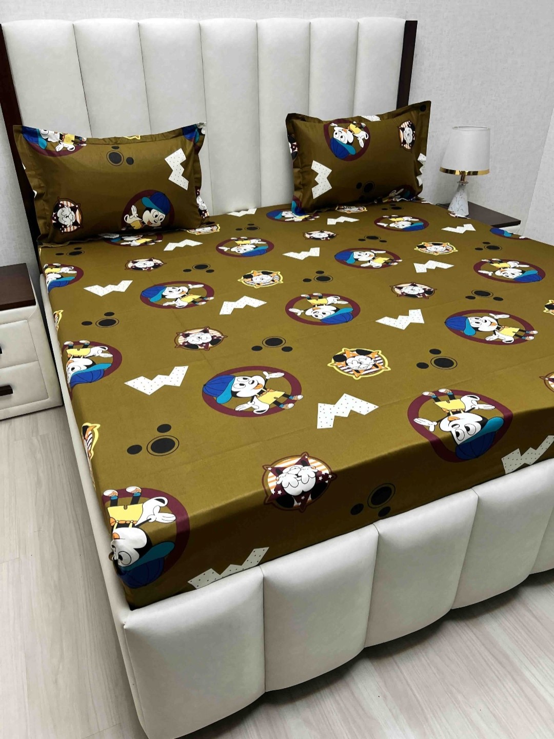 Pure Decor Passion Fur Brown Cartoon Characters Cotton 300 TC Bedsheet Set-2.28mx2.54m
Pure Decor Passion Fur Brown Cartoon Characters Cotton 300 TC Bedsheet Set-2.28mx2.54m