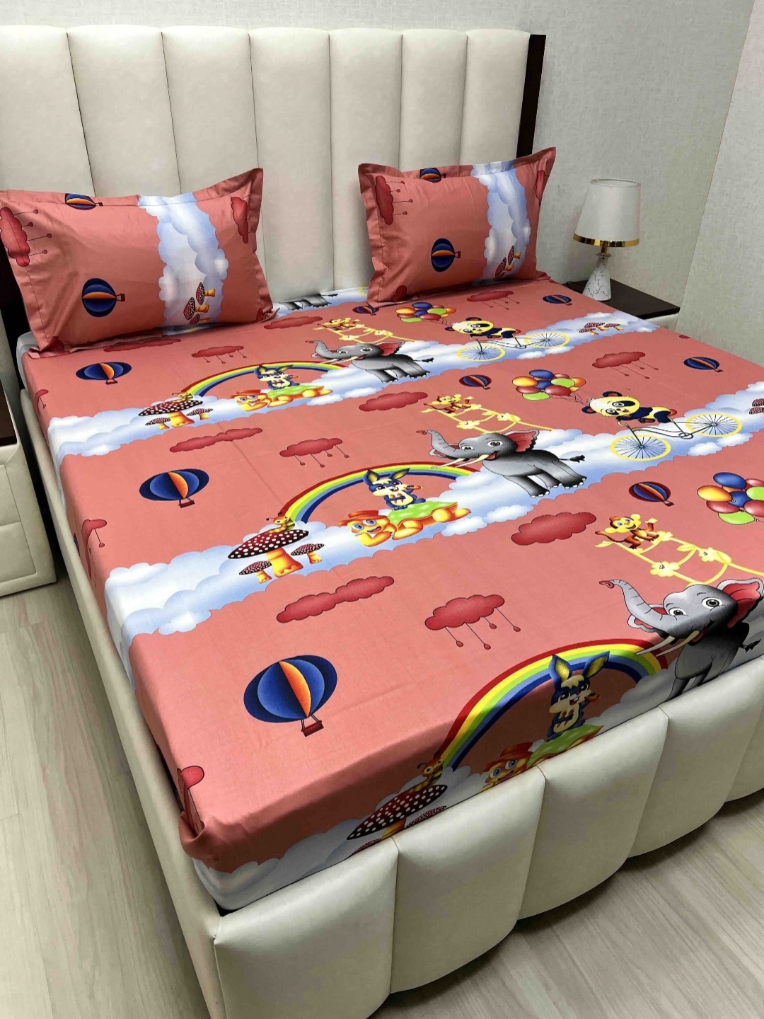 Pure Decor Passion Fur Pink Cartoon Characters Cotton 300TC Queen Bedsheet Set-2.28mx2.54m
Pure Decor Passion Fur Pink Cartoon Characters Cotton 300TC Queen Bedsheet Set-2.28mx2.54m