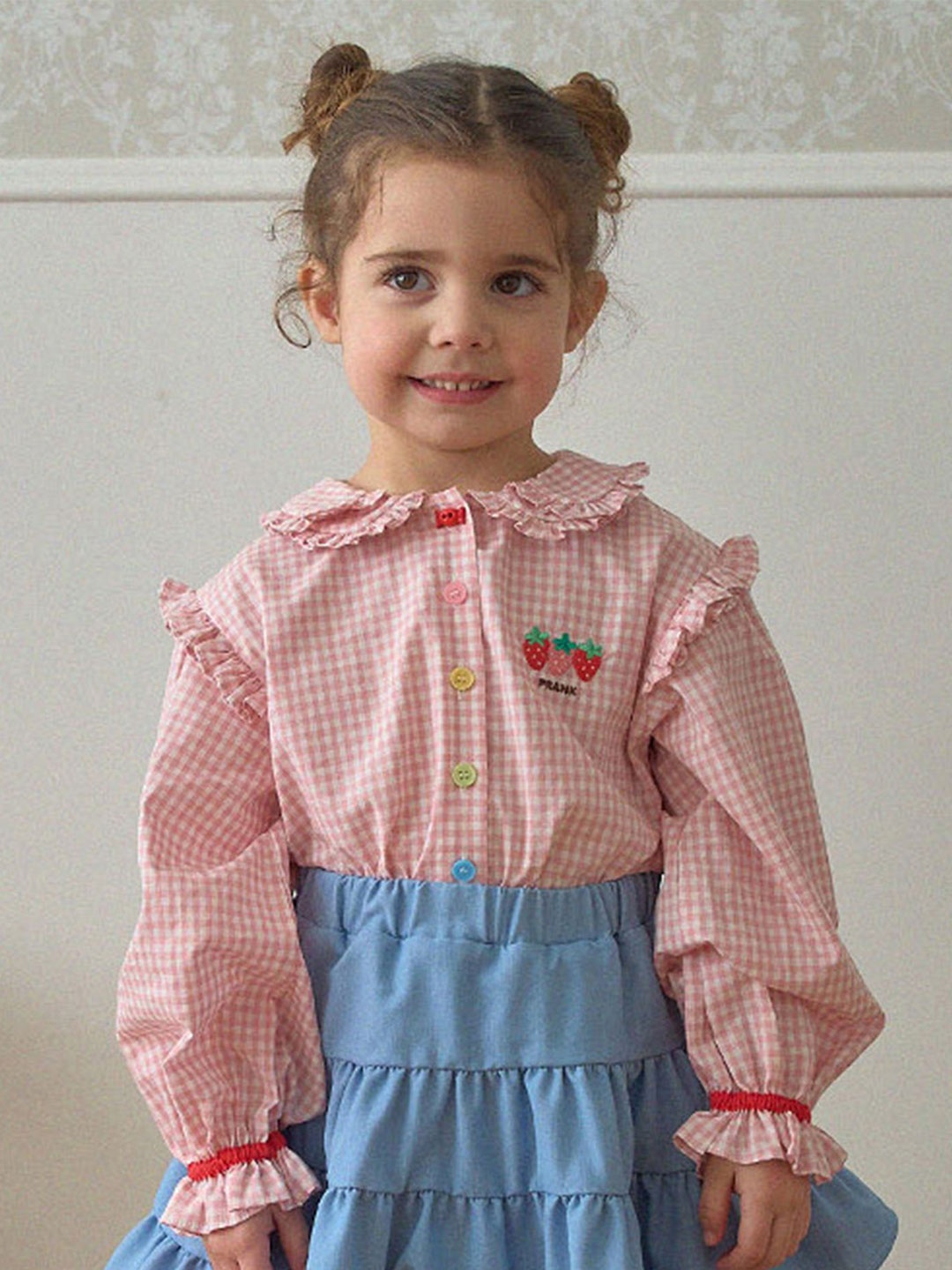 LULU & SKY Girl Checked Relaxed Fit Peter Pan Collar Cotton Casual Shirt, Pink
LULU & SKY Girl Checked Relaxed Fit Peter Pan Collar Cotton Casual Shirt, Pink