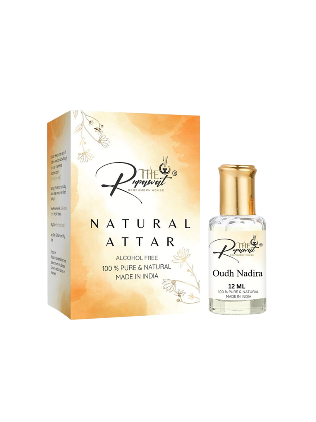 THE RUPAWAT Perfumery House Oudh Nadira Natural & Alcohol-Free Attar - 12 ml, Transparent
THE RUPAWAT Perfumery House Oudh Nadira Natural & Alcohol-Free Attar - 12 ml, Transparent
