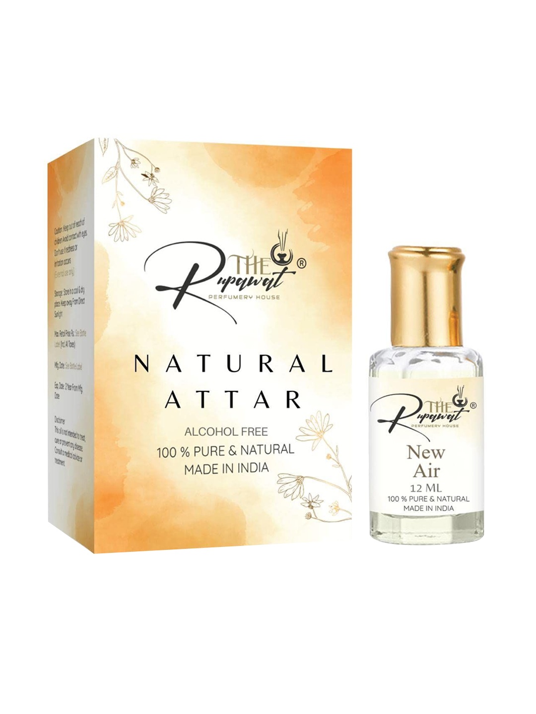 THE RUPAWAT Perfumery House New Air 100% Pure & Natural Alcohol-Free Attar - 12 ml, Transparent
THE RUPAWAT Perfumery House New Air 100% Pure & Natural Alcohol-Free Attar - 12 ml, Transparent