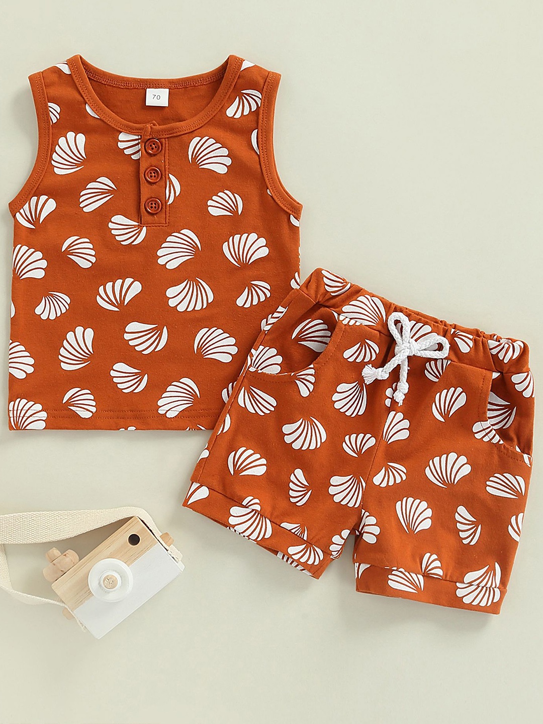 LULU & SKY Boys Printed Round Neck Sleeveless Pure Cotton Top With Shorts, Brown
LULU & SKY Boys Printed Round Neck Sleeveless Pure Cotton Top With Shorts, Brown