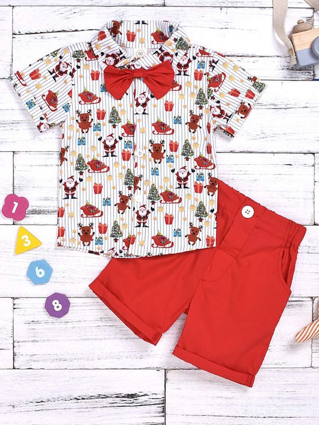 LULU & SKY Boys Printed Shirt Collar Short Sleeves Pure Cotton Shirt With Shorts, Red
LULU & SKY Boys Printed Shirt Collar Short Sleeves Pure Cotton Shirt With Shorts, Red