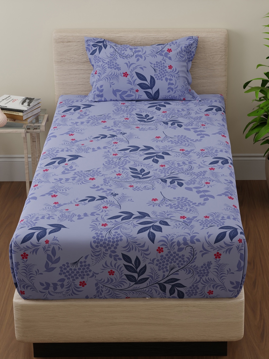 Huesland Purple & Grey Floral Printed 144 TC Cotton Single Bedsheet Set 2.23 m x 1.39 m
Huesland Purple & Grey Floral Printed 144 TC Cotton Single Bedsheet Set 2.23 m x 1.39 m