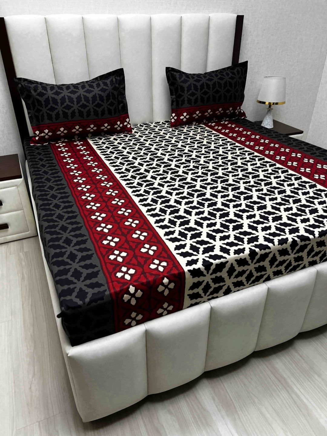 Pure Decor Passion Fur Red & White Abstract Cotton 260 TC Queen Bedsheet Set-2.28mx2.54m
Pure Decor Passion Fur Red & White Abstract Cotton 260 TC Queen Bedsheet Set-2.28mx2.54m