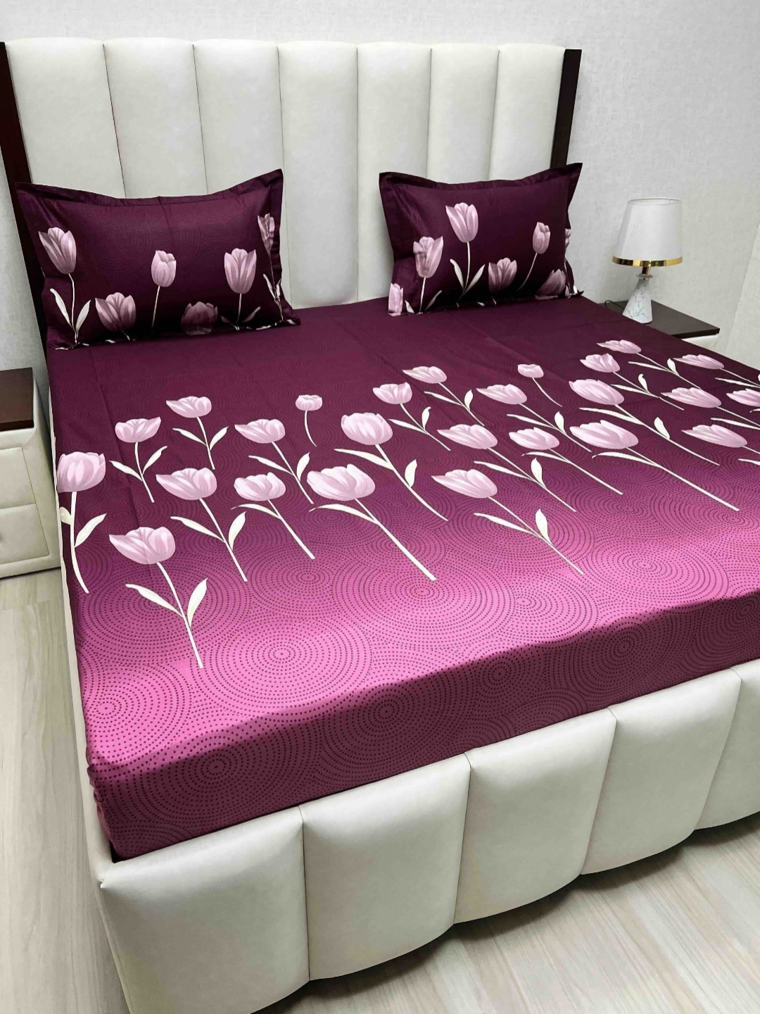 Pure Decor Passion Fur Purple & Pink Floral Cotton 260 TC Queen Bedsheet Set-2.28mx2.54m
Pure Decor Passion Fur Purple & Pink Floral Cotton 260 TC Queen Bedsheet Set-2.28mx2.54m