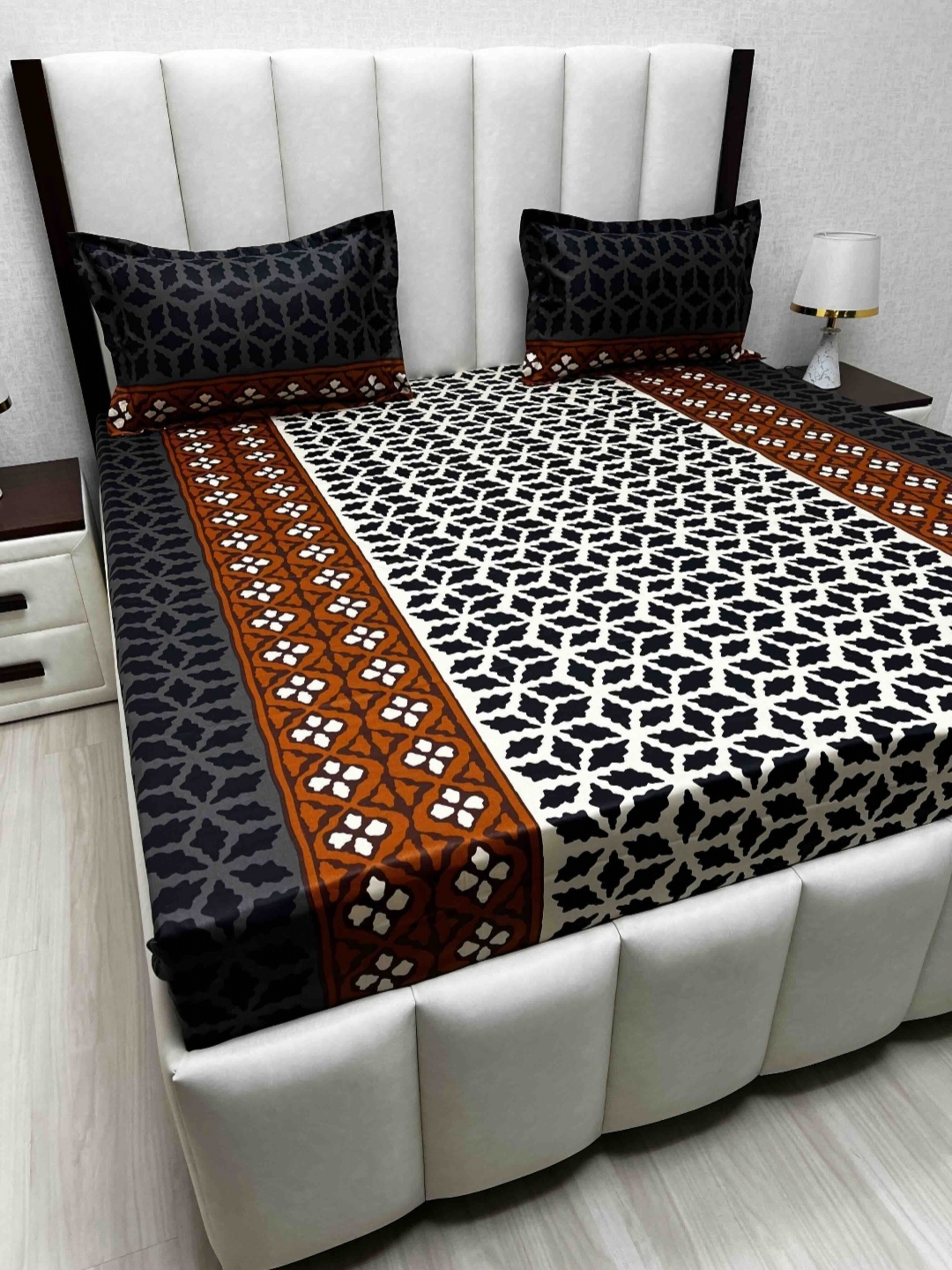 Pure Decor Passion Fur Brown & White Geometric Cotton 250 TC Queen BedsheetSet-2.28mx2.54m
Pure Decor Passion Fur Brown & White Geometric Cotton 250 TC Queen BedsheetSet-2.28mx2.54m
