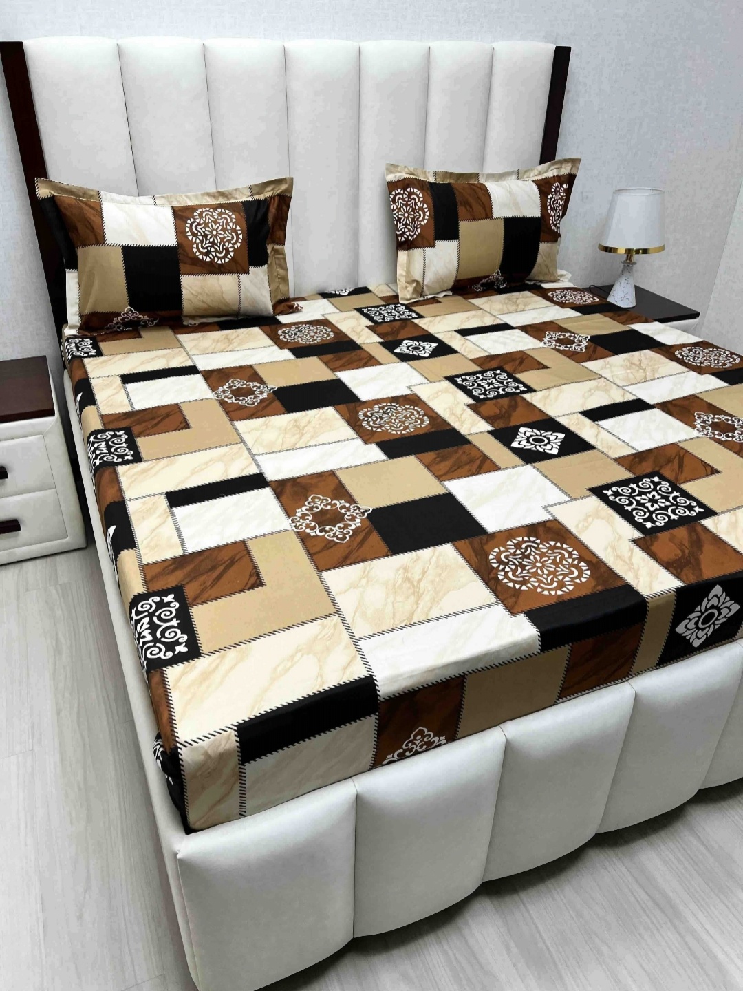 Pure Decor Passion Fur Brown & Black Ethnic Cotton 250 TC Queen Bedsheet Set-2.28mx2.54m
Pure Decor Passion Fur Brown & Black Ethnic Cotton 250 TC Queen Bedsheet Set-2.28mx2.54m