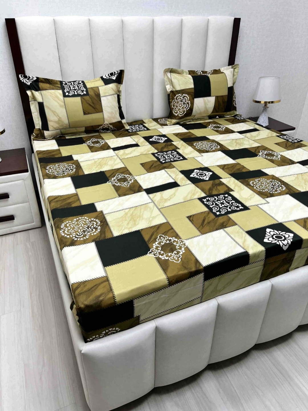 Pure Decor Passion Fur Green & White Ethnic Cotton 250 TC Queen Bedsheet Set-2.28mx2.54m
Pure Decor Passion Fur Green & White Ethnic Cotton 250 TC Queen Bedsheet Set-2.28mx2.54m