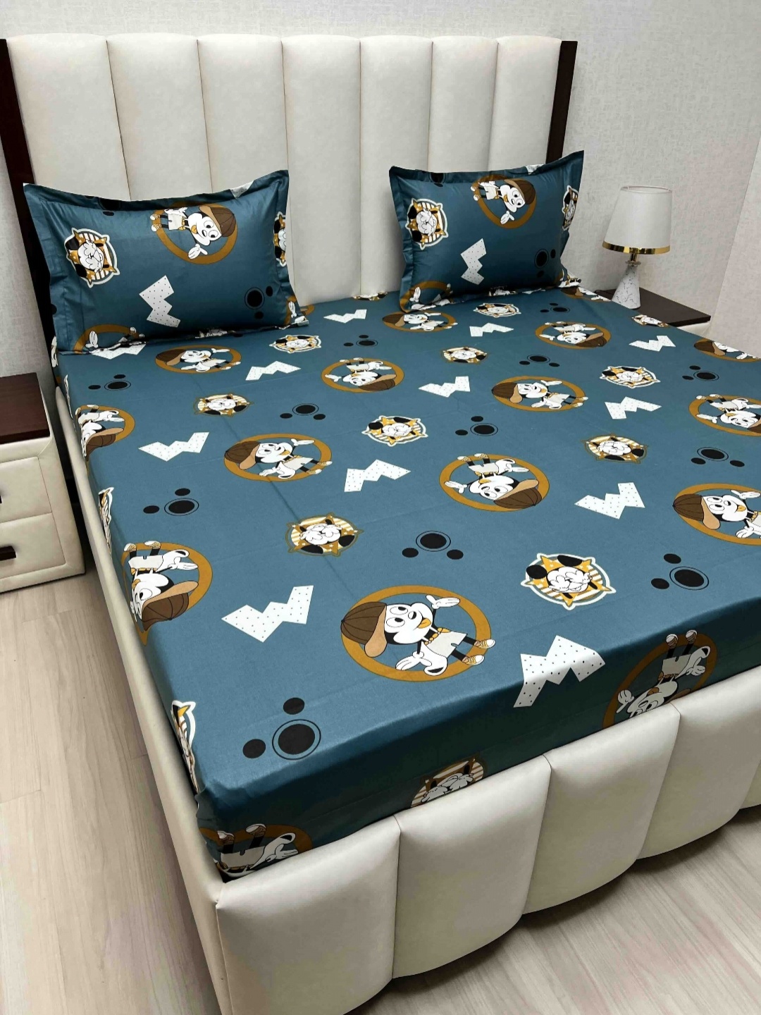 Pure Decor Passion Fur Blue Cartoon Characters Cotton 250TC Queen Bedsheet Set-2.28mx2.54m
Pure Decor Passion Fur Blue Cartoon Characters Cotton 250TC Queen Bedsheet Set-2.28mx2.54m