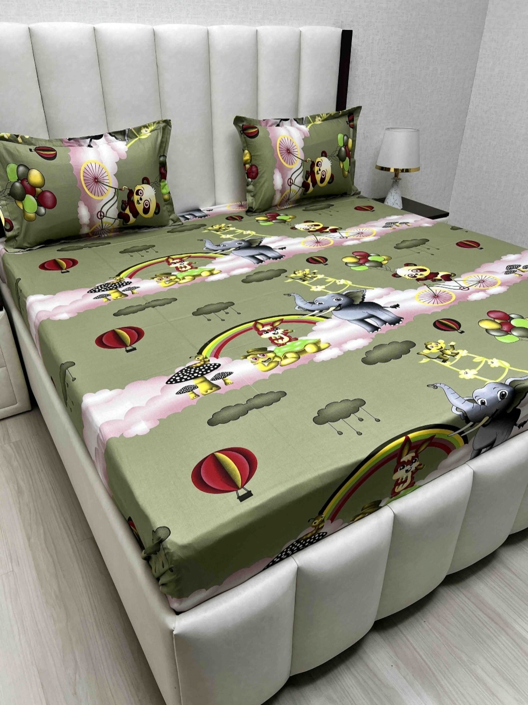 Pure Decor Passion Fur Green Cartoon Characters Cotton 240 TC Bedsheet Set-2.28mx2.54m
Pure Decor Passion Fur Green Cartoon Characters Cotton 240 TC Bedsheet Set-2.28mx2.54m