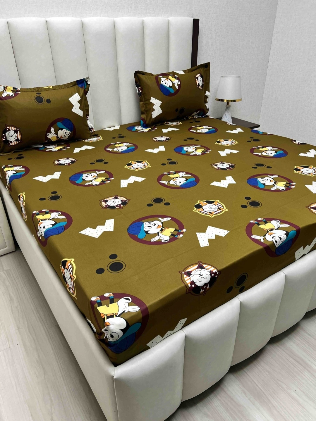 Pure Decor Passion Fur Brown Cartoon Characters Cotton 240 TC Bedsheet Set-2.28mx2.54m
Pure Decor Passion Fur Brown Cartoon Characters Cotton 240 TC Bedsheet Set-2.28mx2.54m