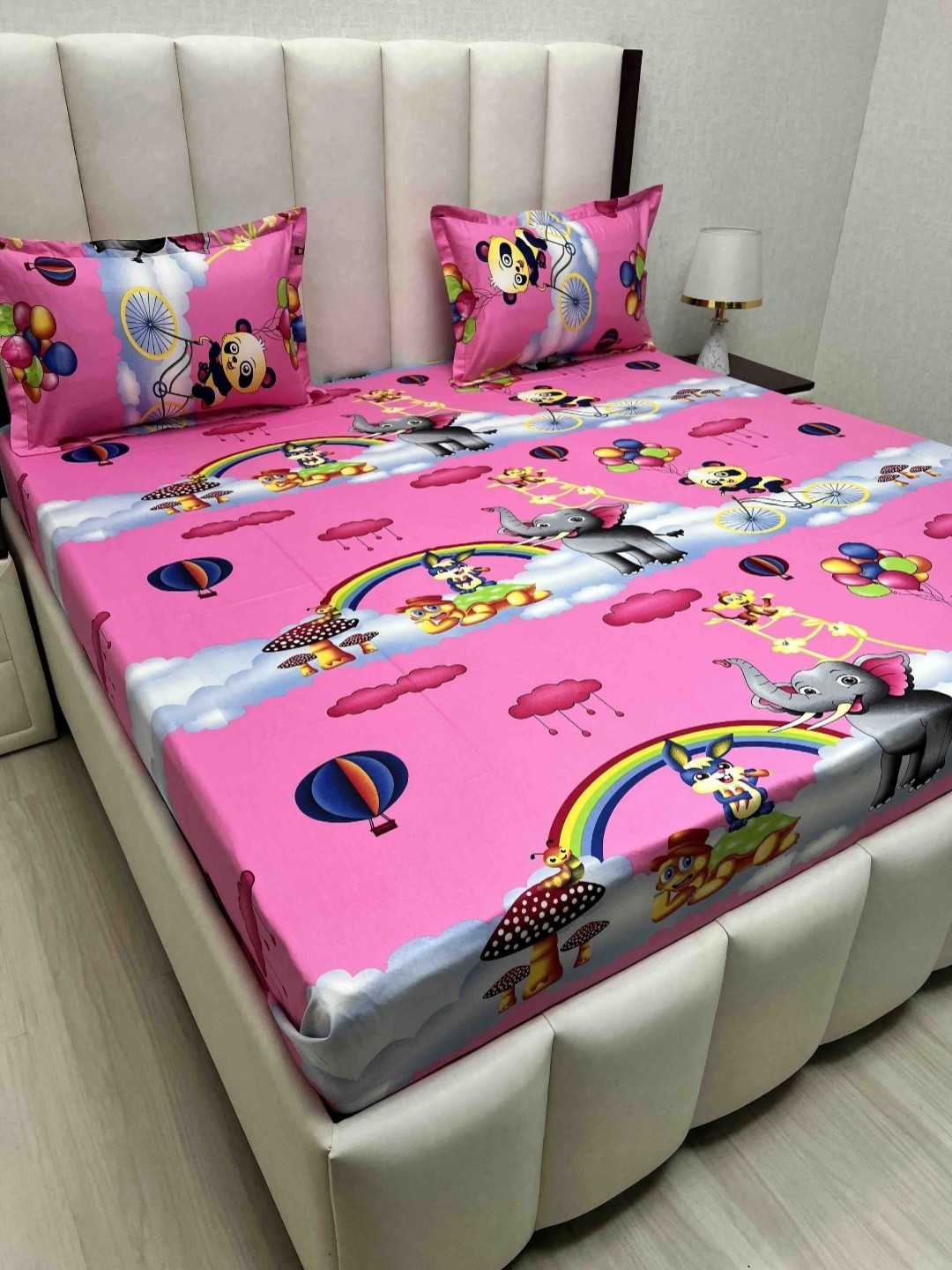 Pure Decor Passion Fur Pink Cartoon Characters Cotton 230TC Queen Bedsheet Set-2.28mx2.54m
Pure Decor Passion Fur Pink Cartoon Characters Cotton 230TC Queen Bedsheet Set-2.28mx2.54m
