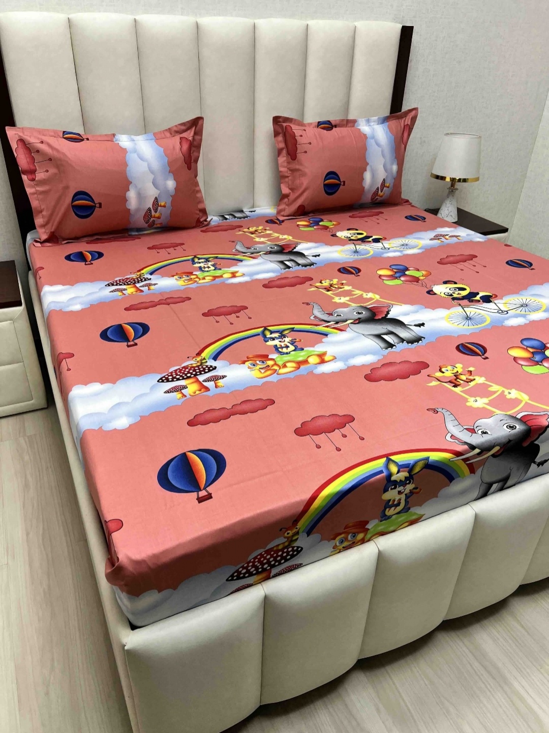 Pure Decor Pink Cartoon Characters Pure Cotton 350 TC Queen Bedsheet Set 2.28 m x 2.54 m
Pure Decor Pink Cartoon Characters Pure Cotton 350 TC Queen Bedsheet Set 2.28 m x 2.54 m