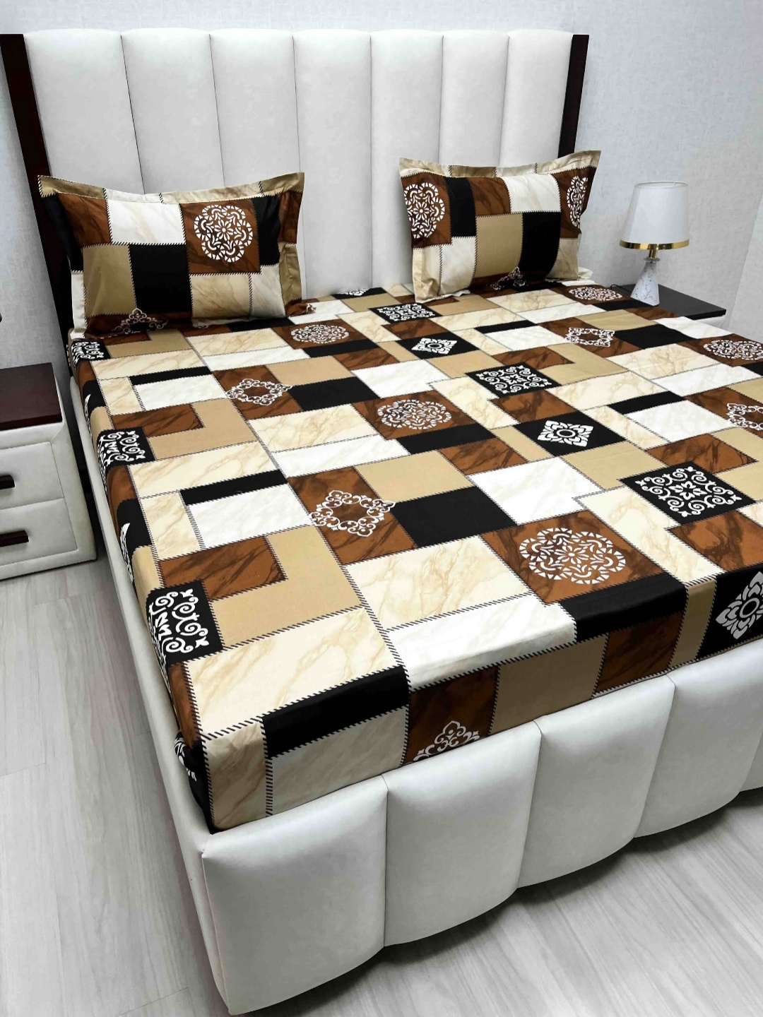 Pure Decor Brown Ethnic Motifs Pure Cotton 350 TC Queen Bedsheet Set 2.28 m x 2.54 m
Pure Decor Brown Ethnic Motifs Pure Cotton 350 TC Queen Bedsheet Set 2.28 m x 2.54 m