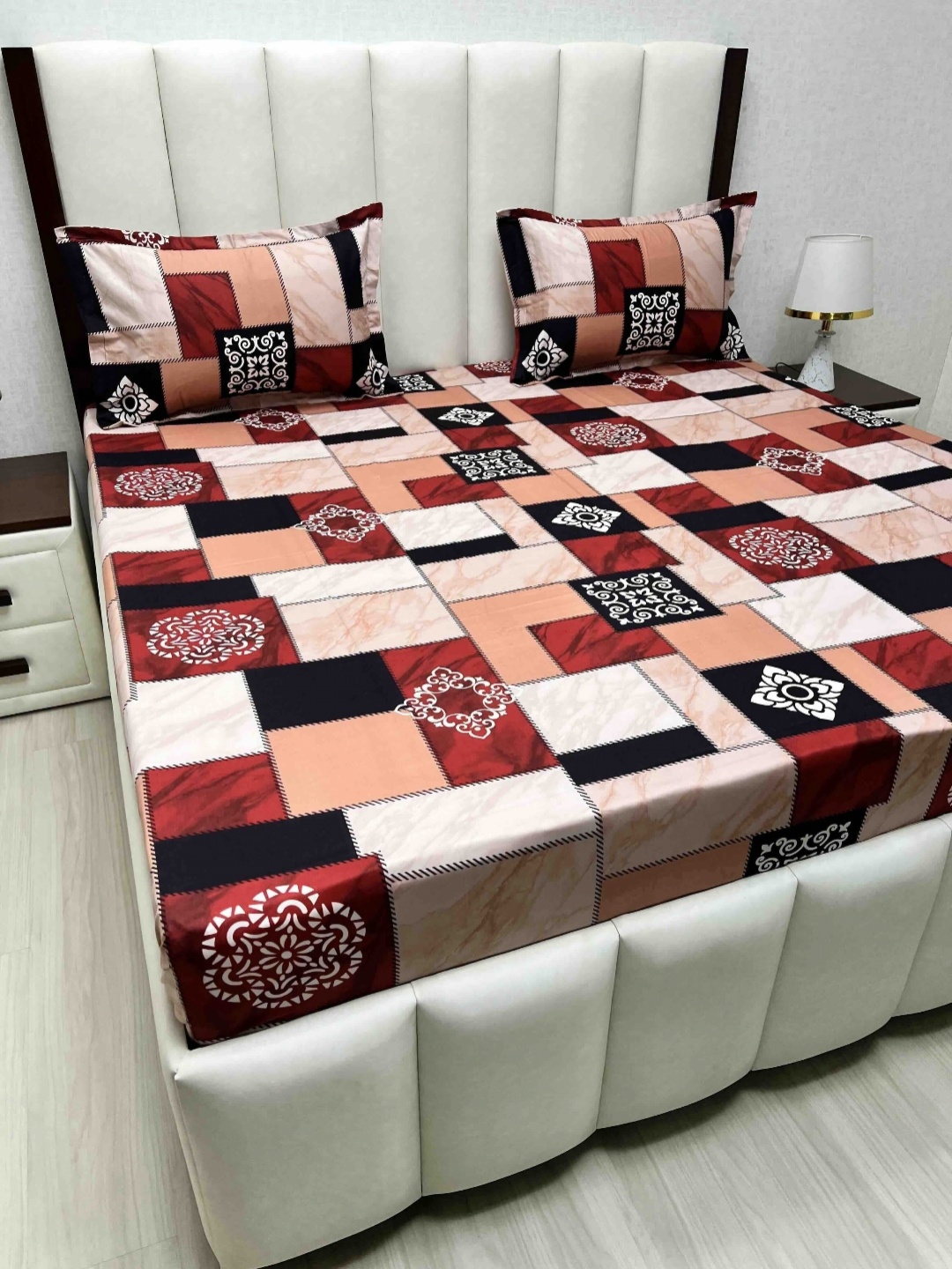 Pure Decor Passion Fur Ethnic Motifs 330 TC Pure Cotton Queen Bedsheet-2.28 m x 2.54 m, White
Pure Decor Passion Fur Ethnic Motifs 330 TC Pure Cotton Queen Bedsheet-2.28 m x 2.54 m, White