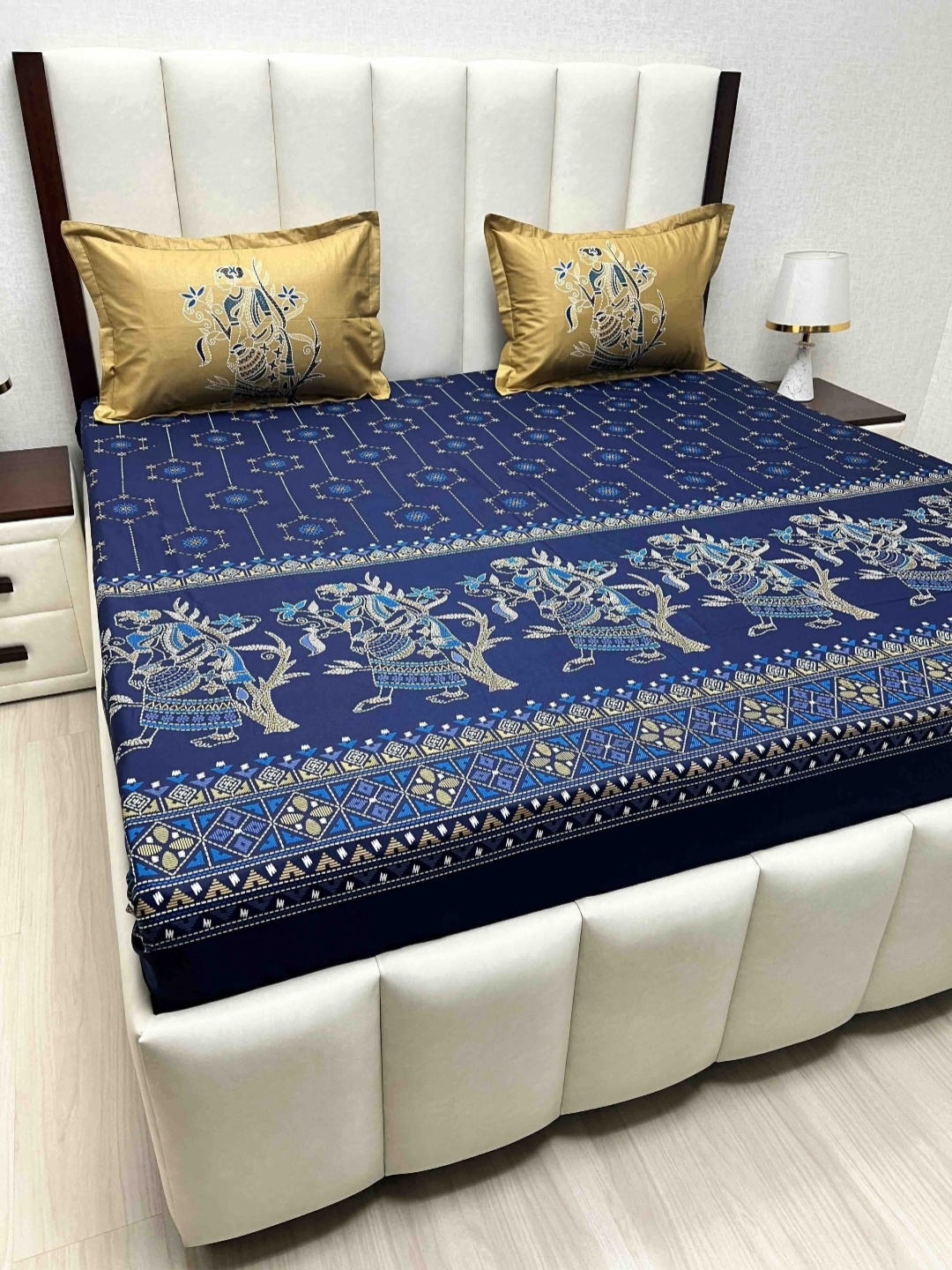 Pure Decor Royal Lifestyle 400 TC Pure Cotton King Bedsheet Set-2.74 m x 2.74 m, Blue
Pure Decor Royal Lifestyle 400 TC Pure Cotton King Bedsheet Set-2.74 m x 2.74 m, Blue