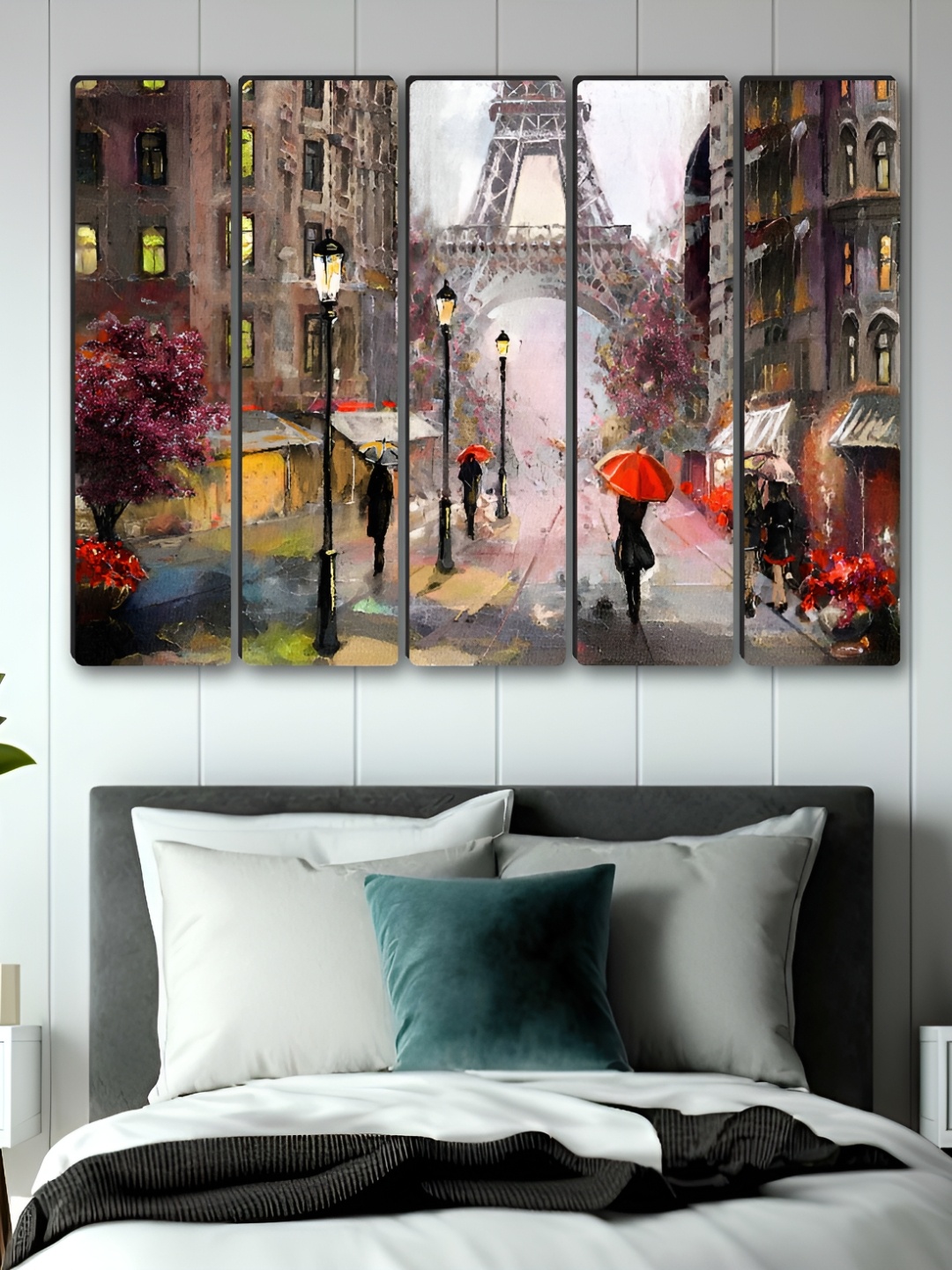 SAF Red & White 5 Pieces Romatic Couple Paris City Street Synthetic Wood Wall Paintings
SAF Red & White 5 Pieces Romatic Couple Paris City Street Synthetic Wood Wall Paintings