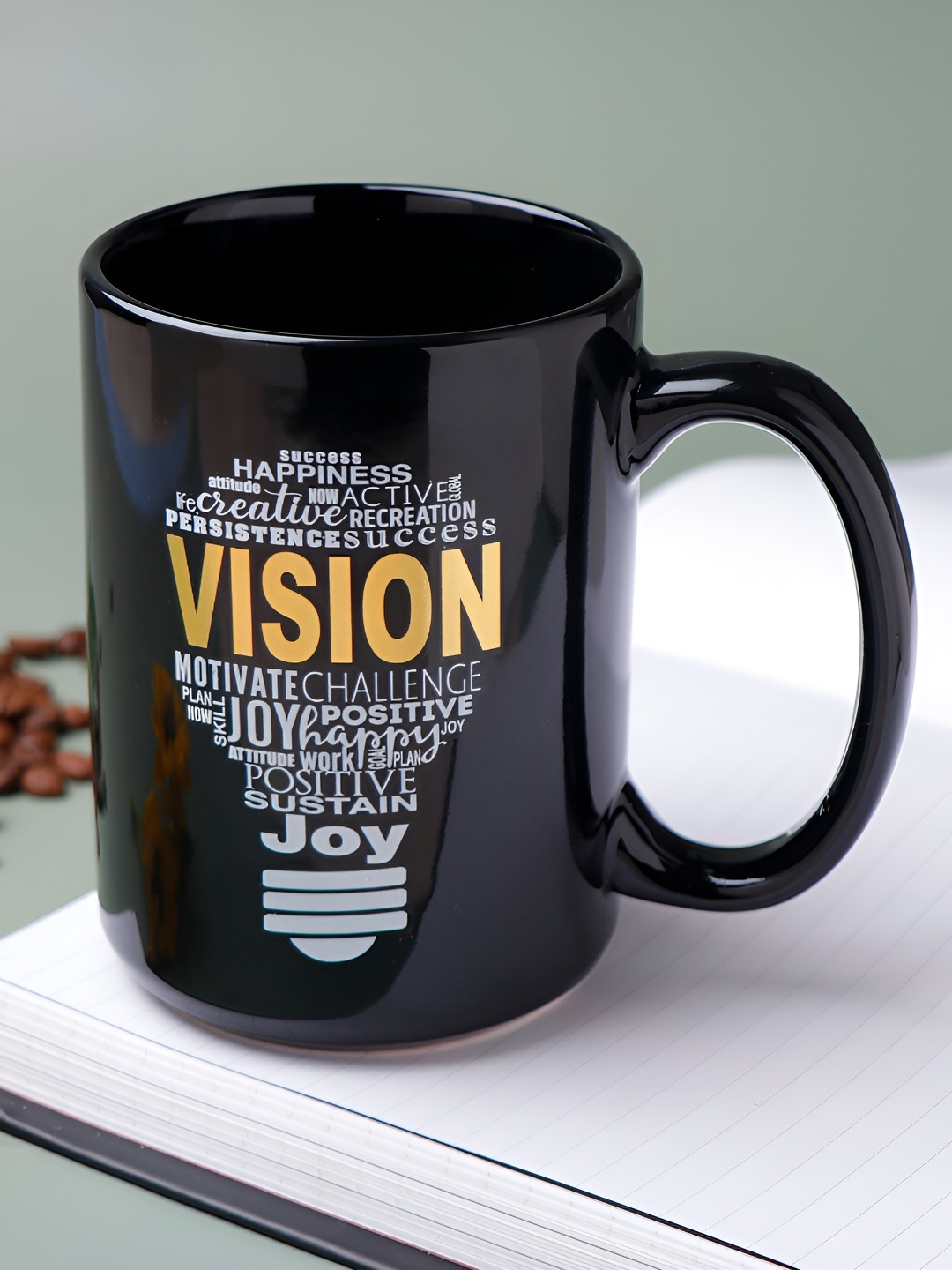 Archies Black & White Printed Ceramic Matte Vision Quoted Black Ceramic Coffee Mug
Archies Black & White Printed Ceramic Matte Vision Quoted Black Ceramic Coffee Mug
