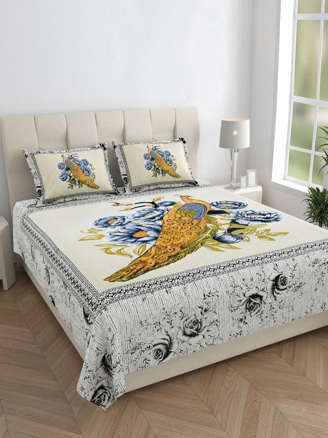 HOMELINE Brown & White Ethnic Cotton 144 TC Double Queen Bedsheet Set-2.35 m x 2.15 m
HOMELINE Brown & White Ethnic Cotton 144 TC Double Queen Bedsheet Set-2.35 m x 2.15 m