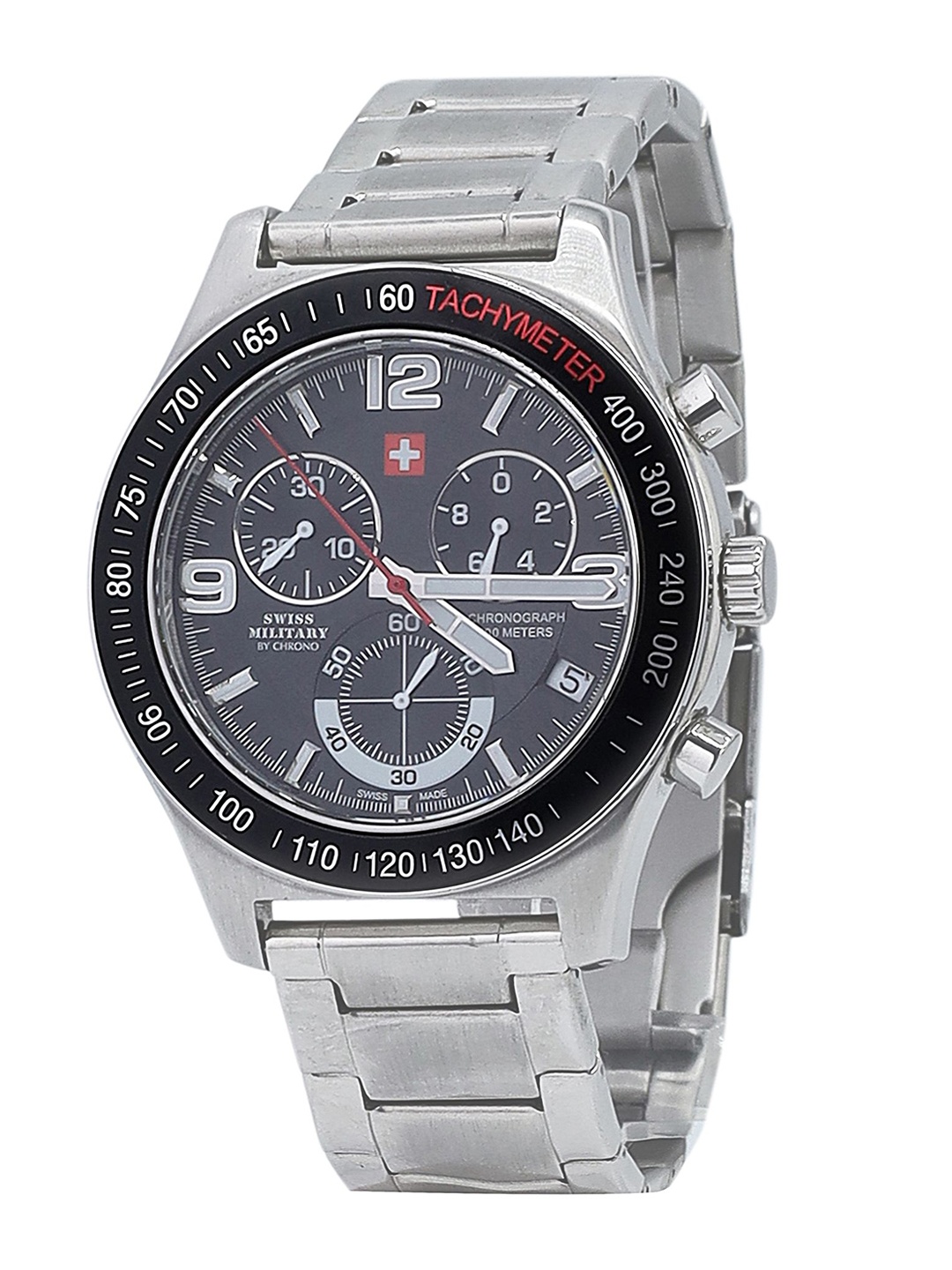 Swiss Military by Chrono Men Stainless Steel Straps Analogue Chronograph WatchSM34016.04ZM, Black
Swiss Military by Chrono Men Stainless Steel Straps Analogue Chronograph WatchSM34016.04ZM, Black
